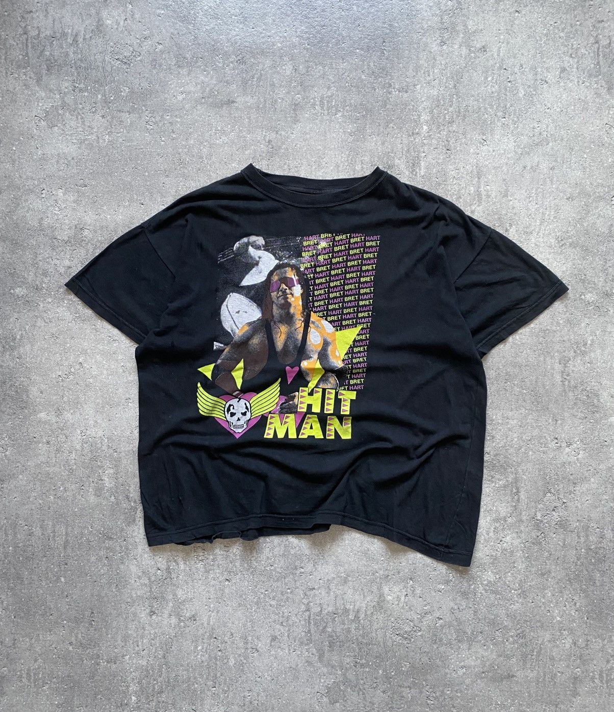 Vintage × WWE Vintage Wrestling Bret Hart Hit Man Black Tee Size US L / EU 52-54 / 3 - 1 Thumbnail