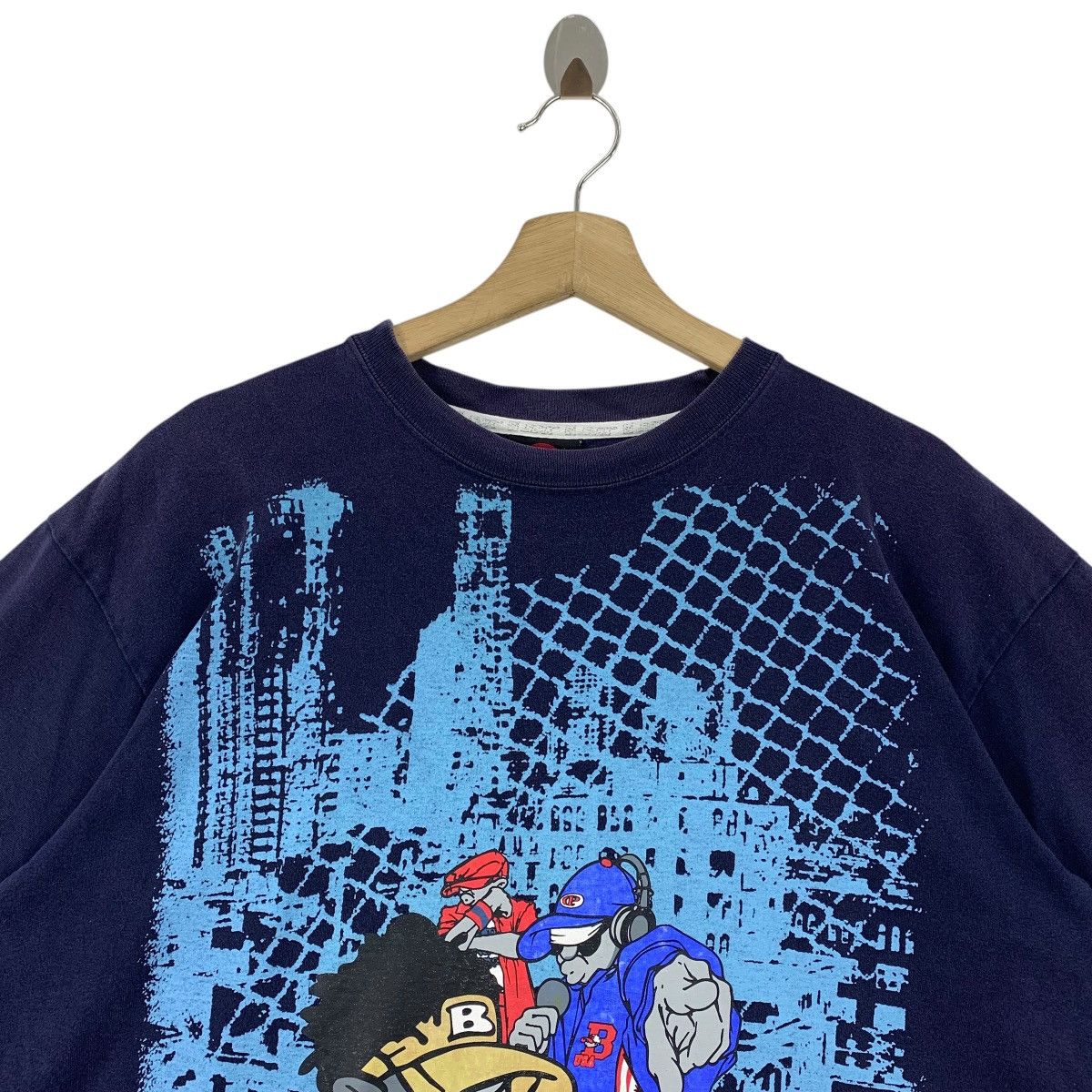 Vintage Vintage SCHOOL OF HARD KNOCK overprint hip hop tee Size US XL / EU 56 / 4 - 2 Thumbnail