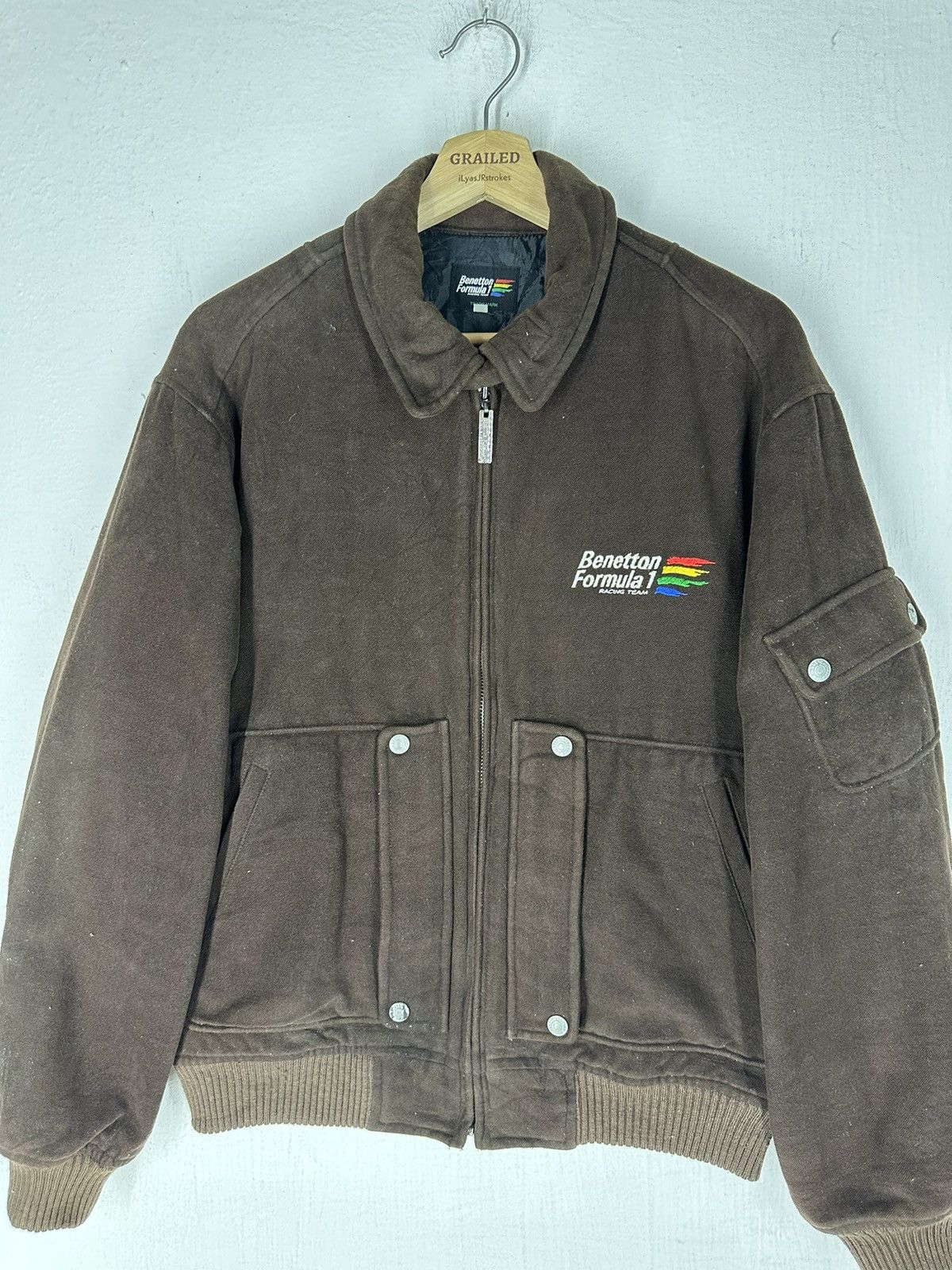 United Colors Of Benetton Vtg Benetton Formula 1 Racing Team Bomber Jacket Size US M / EU 48-50 / 2 - 6 Thumbnail