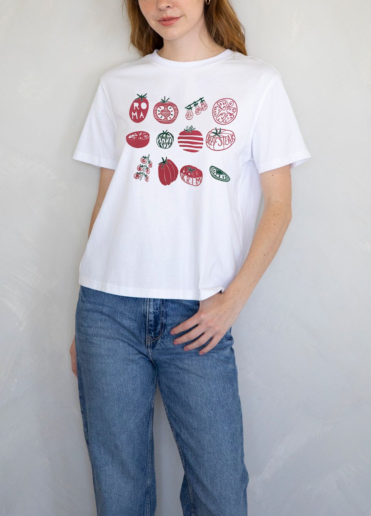 Designer × The Unbranded Brand Tomato Shirt, Graphic Tee, Vegetable Screen Print Shirt Size M / US 6-8 / IT 42-44 - 2 Thumbnail