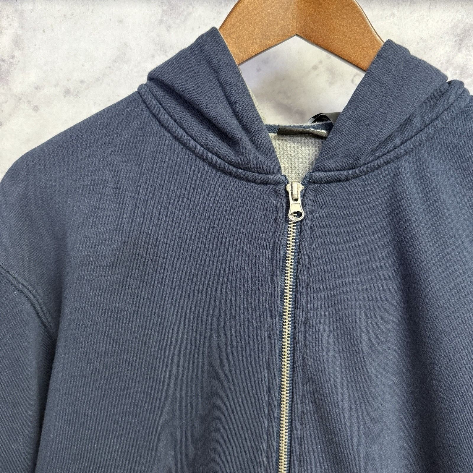 Joe Boxer Vintage Joe Boxer Thermal Lined Hoodie Sweatshirt Navy Blue Size US S / EU 44-46 / 1 - 3 Thumbnail