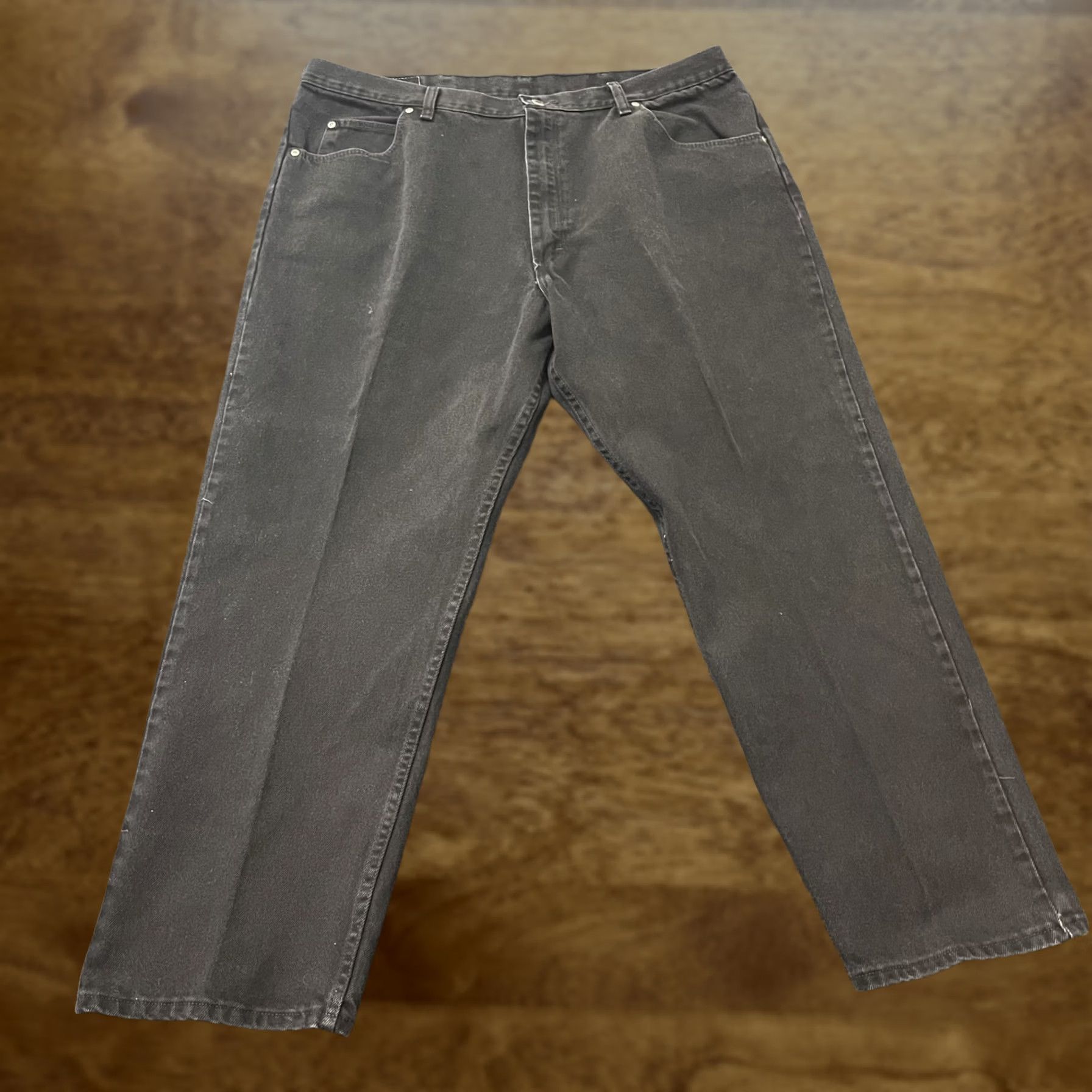 Wrangler Wrangler Jeans Mens 42x30 Charcoal Gray Denim Relaxed Straight Leg Casual Pants Size US 42 / EU 58 - 1 Thumbnail