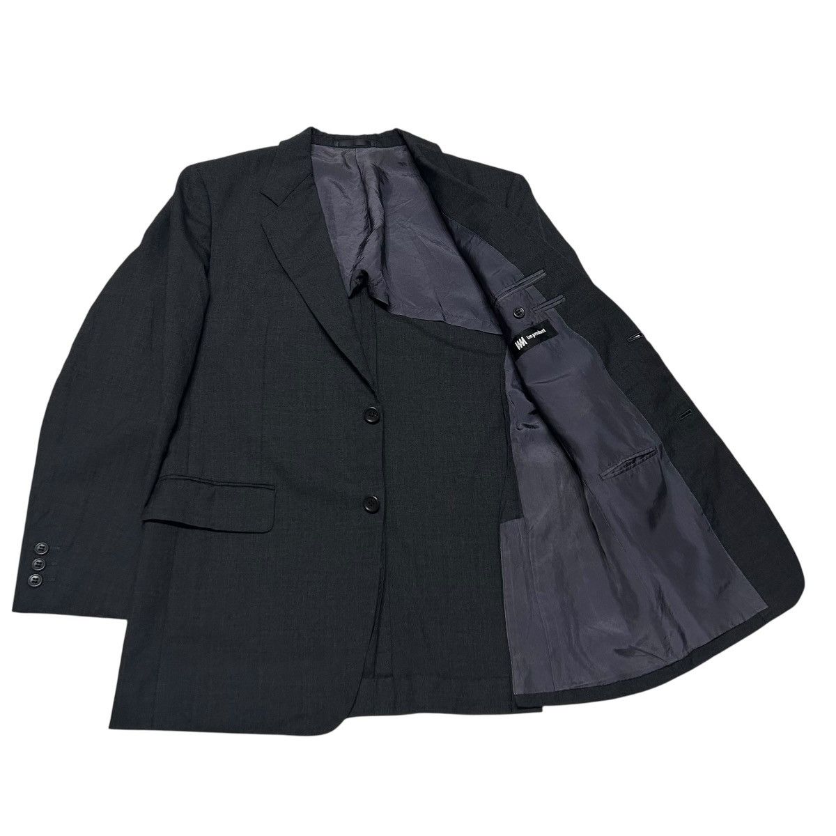 Issey Miyake 522 80s ISSEY MIYAKE vintage suit set up archive gray wool Size 42R - 4 Thumbnail