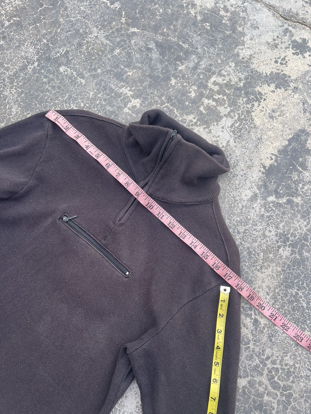 RRL half zipper Centre Pocket body fit shirt