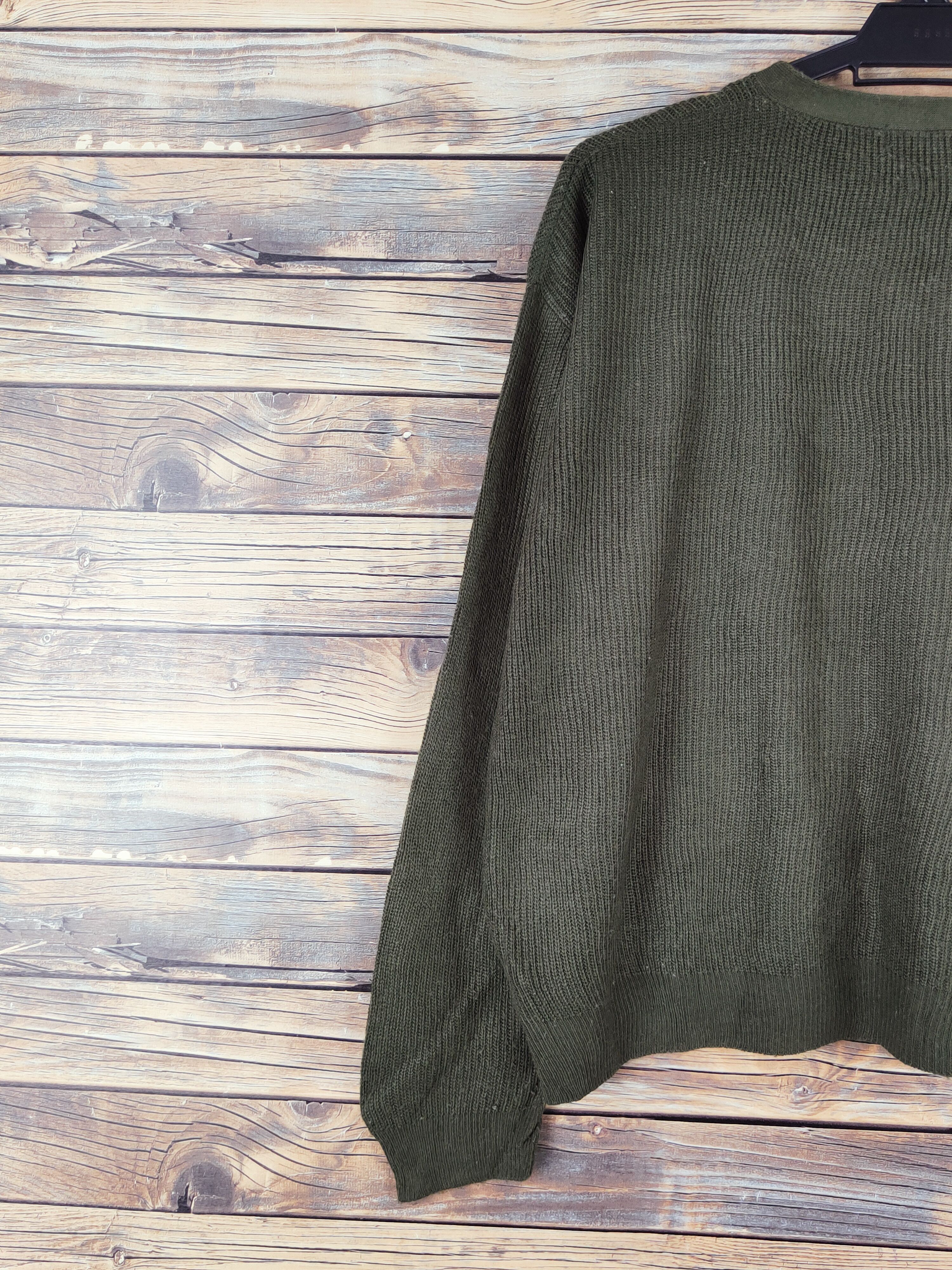 Homespun Knitwear Browny Olive Knitwear Sweatshirts #W988 Size US L / EU 52-54 / 3 - 8 Thumbnail