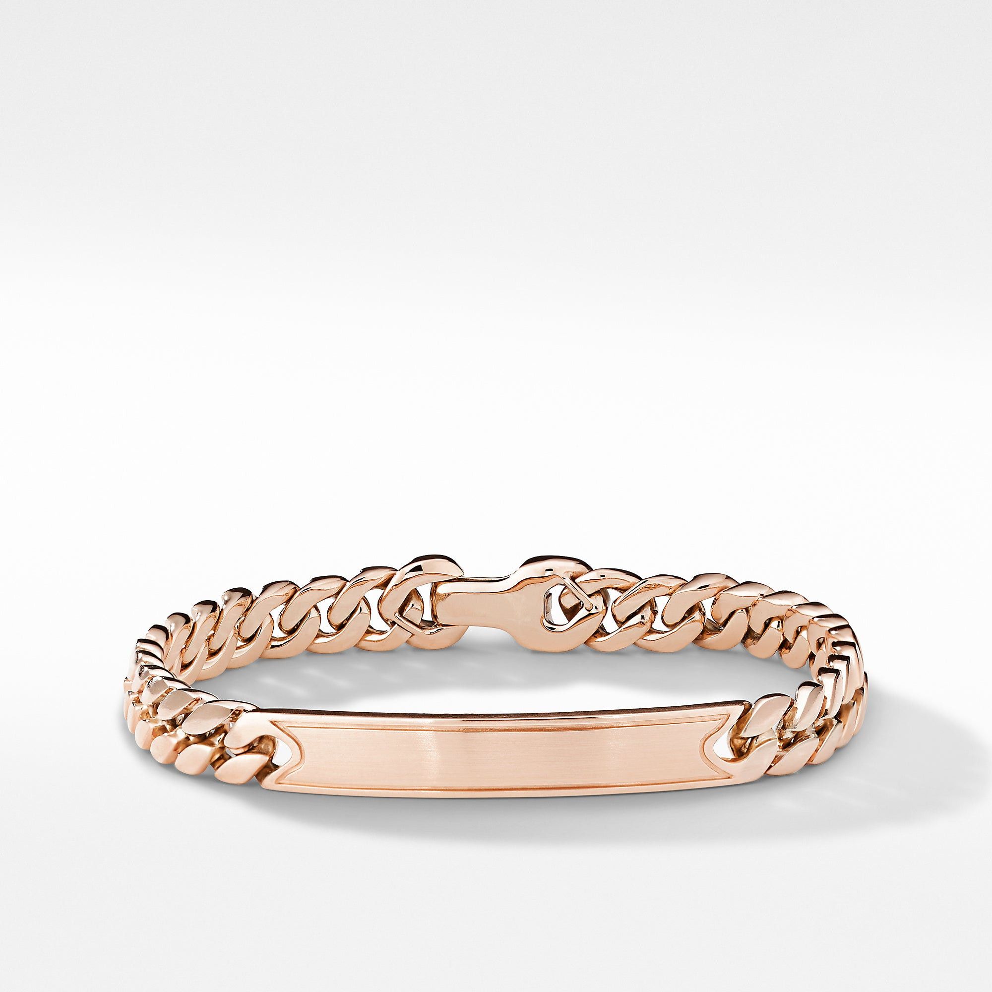 David Yurman o1w1db10325 Size:OS/Curb Chain Id Bracelet in Rose/Golden Size ONE SIZE - 1 Thumbnail