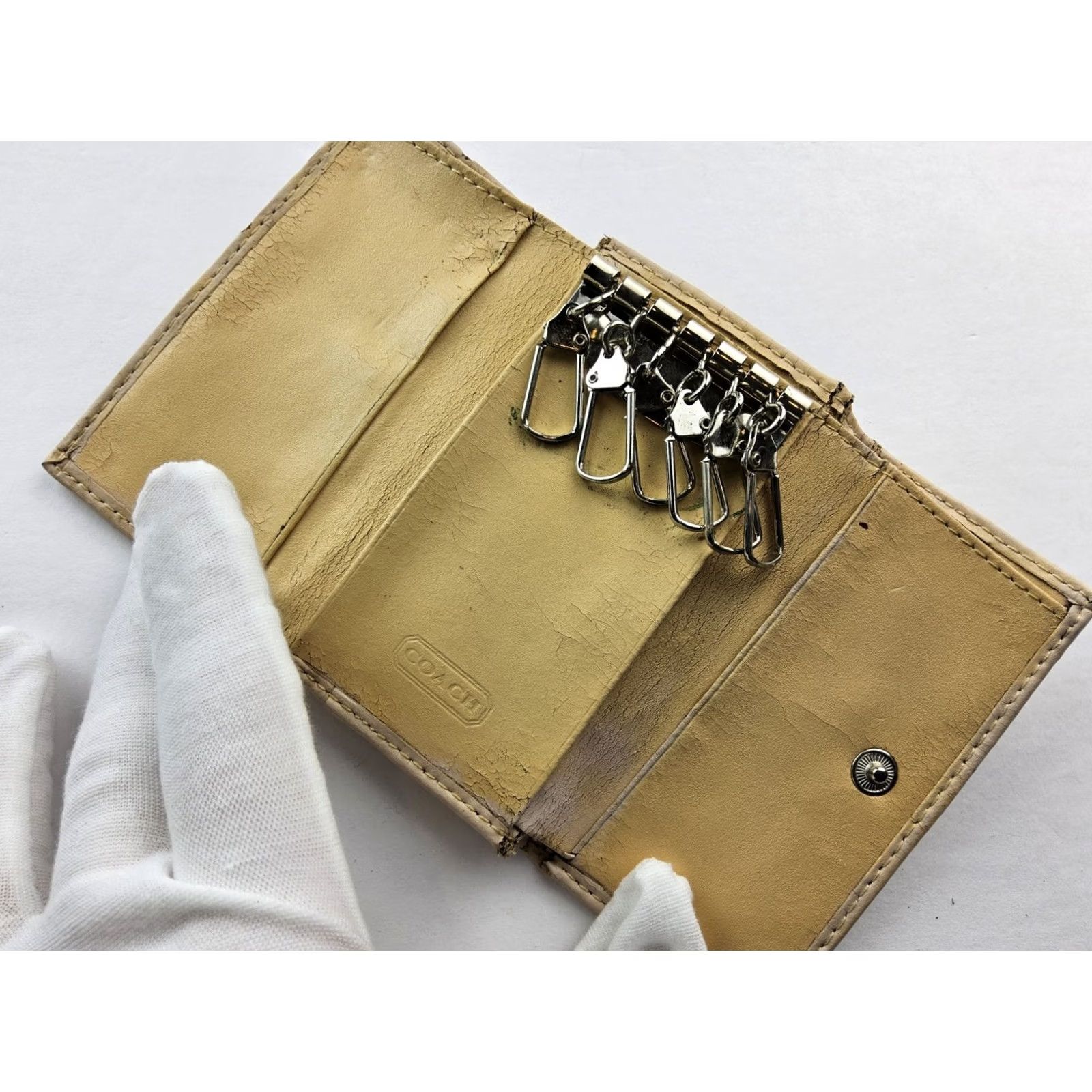 Coach Coach Signature 6 Key Holder Snap Case Wallet Size ONE SIZE - 5 Thumbnail