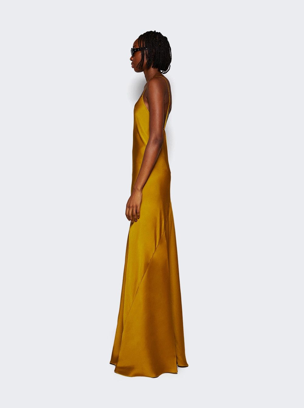 o1mle0525 Floorlength Cami Maxi Dress Harvest Gold