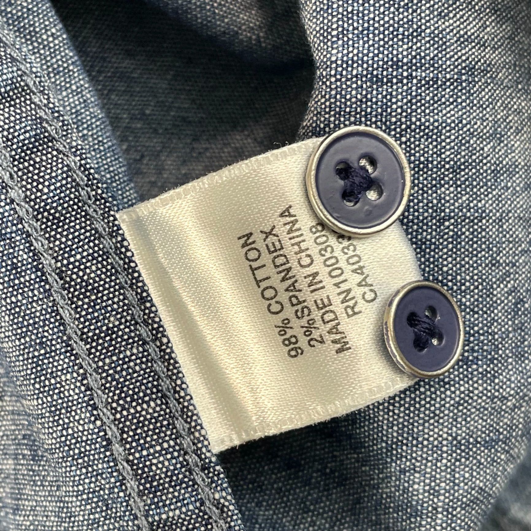 Peter Millar PETER MILLAR Seaside Sport Shirt Men Large Indigo Palms Cotton Stretch Classic Size US L / EU 52-54 / 3 - 7 Thumbnail