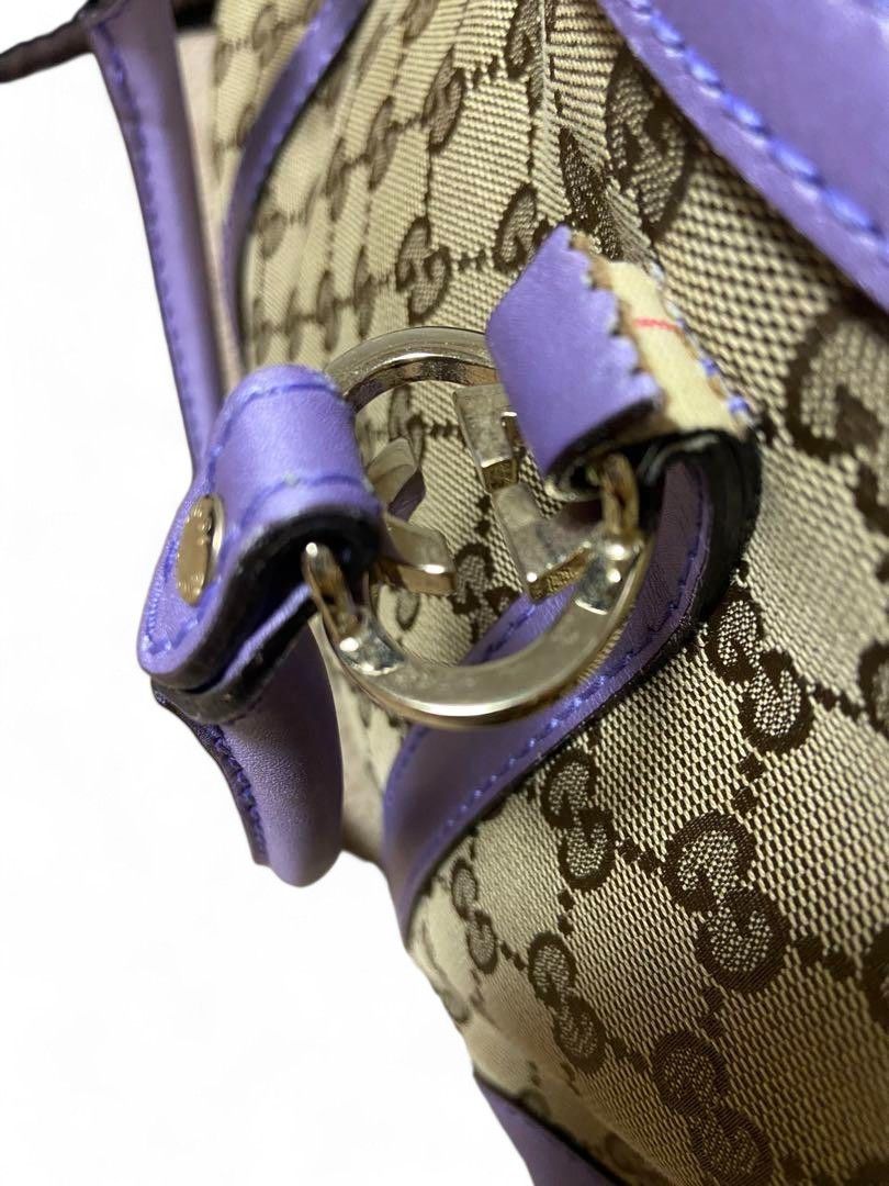 Gucci Gucci - Glancery Heart Abbey Handbag Purple Pink Size ONE SIZE - 9 Thumbnail