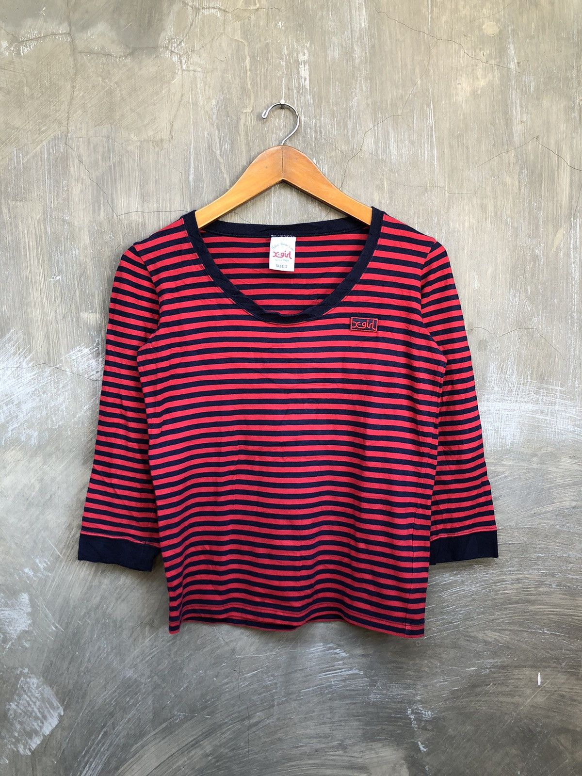 X-Girl X-Girl Japanese Brand Stripe Longsleeve Size S / US 4 / IT 40 - 3 Thumbnail