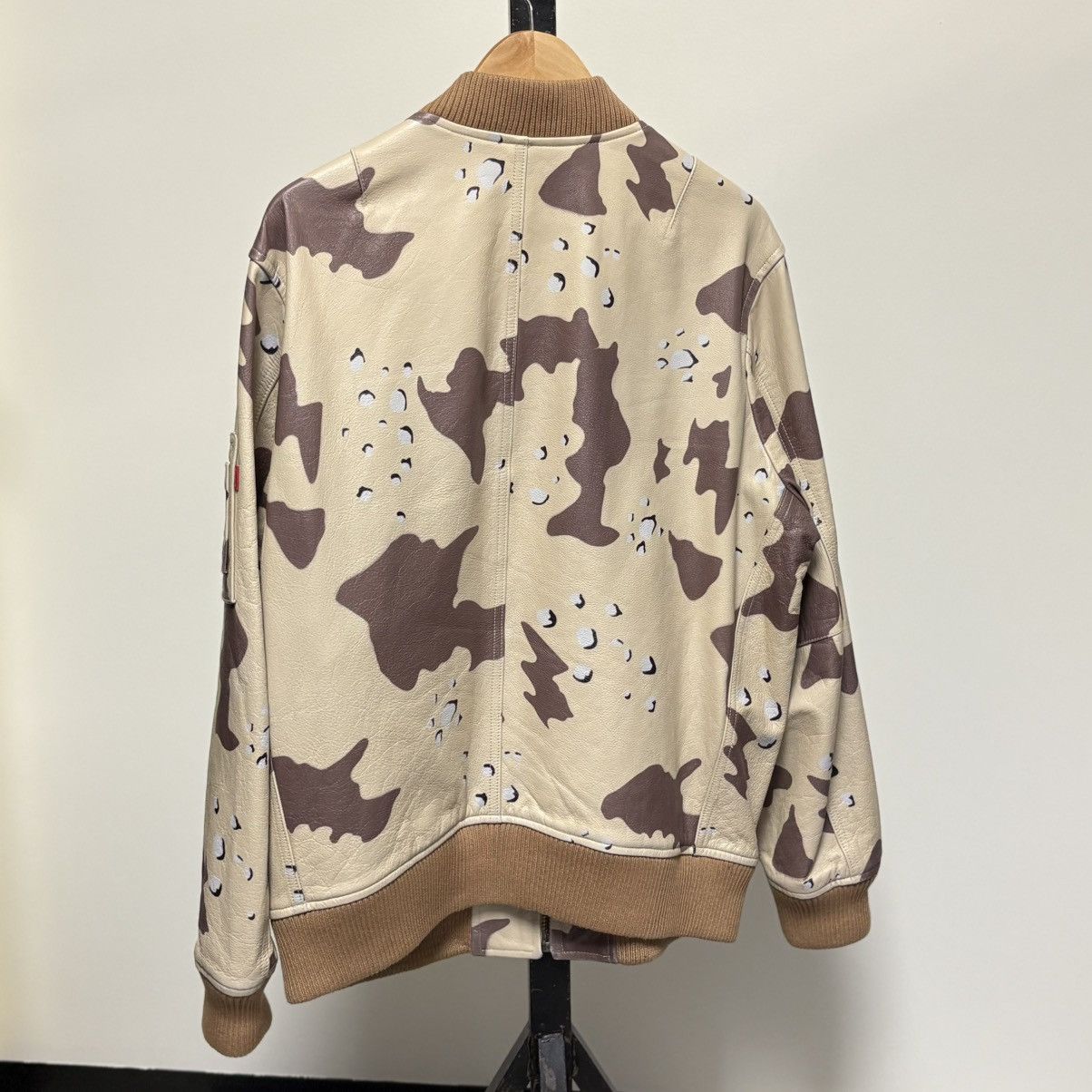 Supreme LEATHER MA-1 DESERT CAMO JACKET Size US XL / EU 56 / 4 - 7 Thumbnail