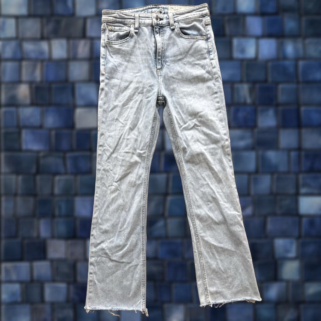 Rag & Bone rag & bone Nina High-Rise Ankle Flare Jeans Women 26 Light Blue Denim 5-Pocket Stretch Bohemian City Hippe Retro Logo 90s Womens Size 26" / US 2 / IT 38 - 1 Thumbnail