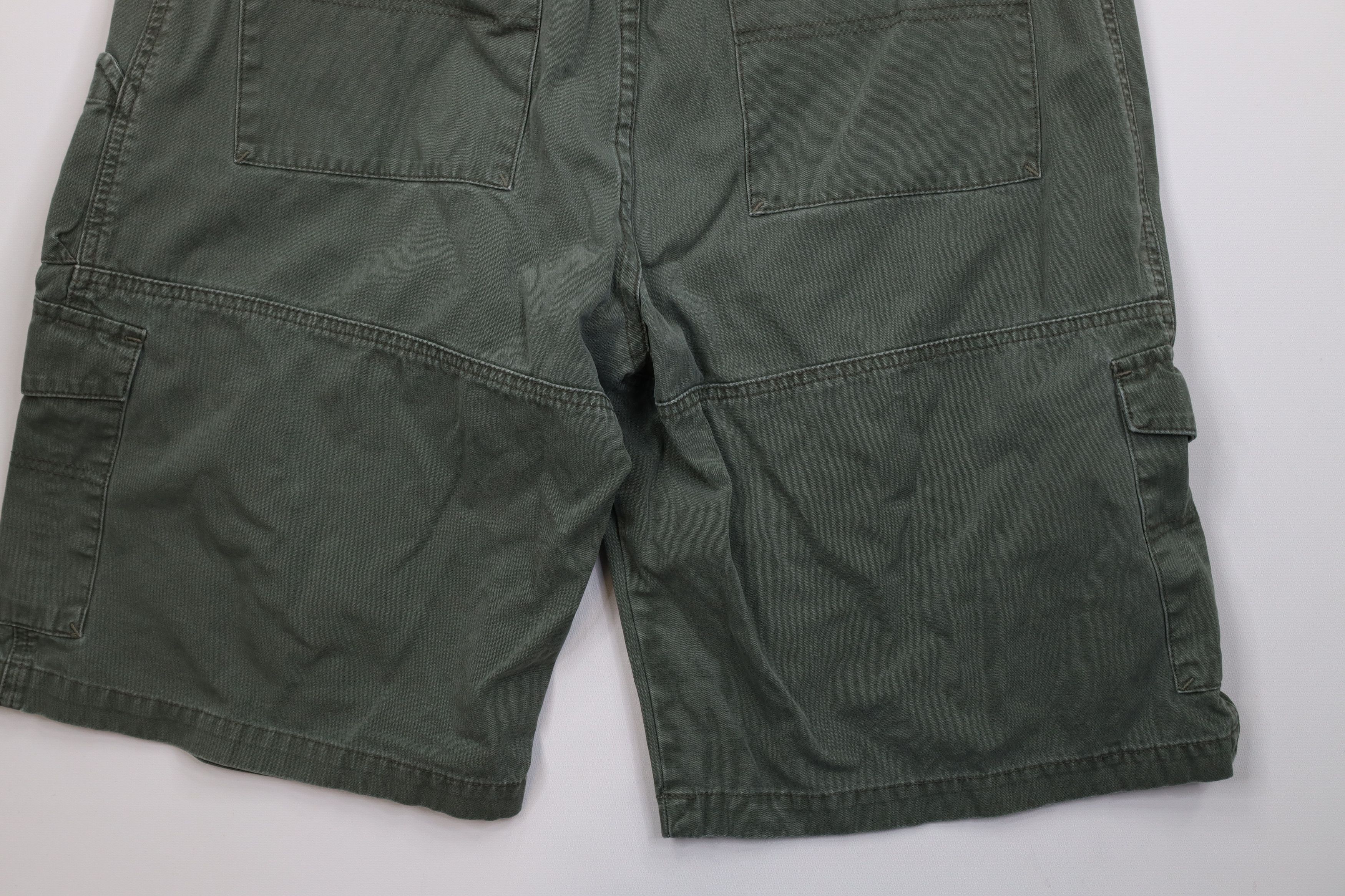 Vintage Vintage 90s Y2K Streetwear Fit Cargo Shorts Green Cotton Size US 36 / EU 52 - 11 Thumbnail