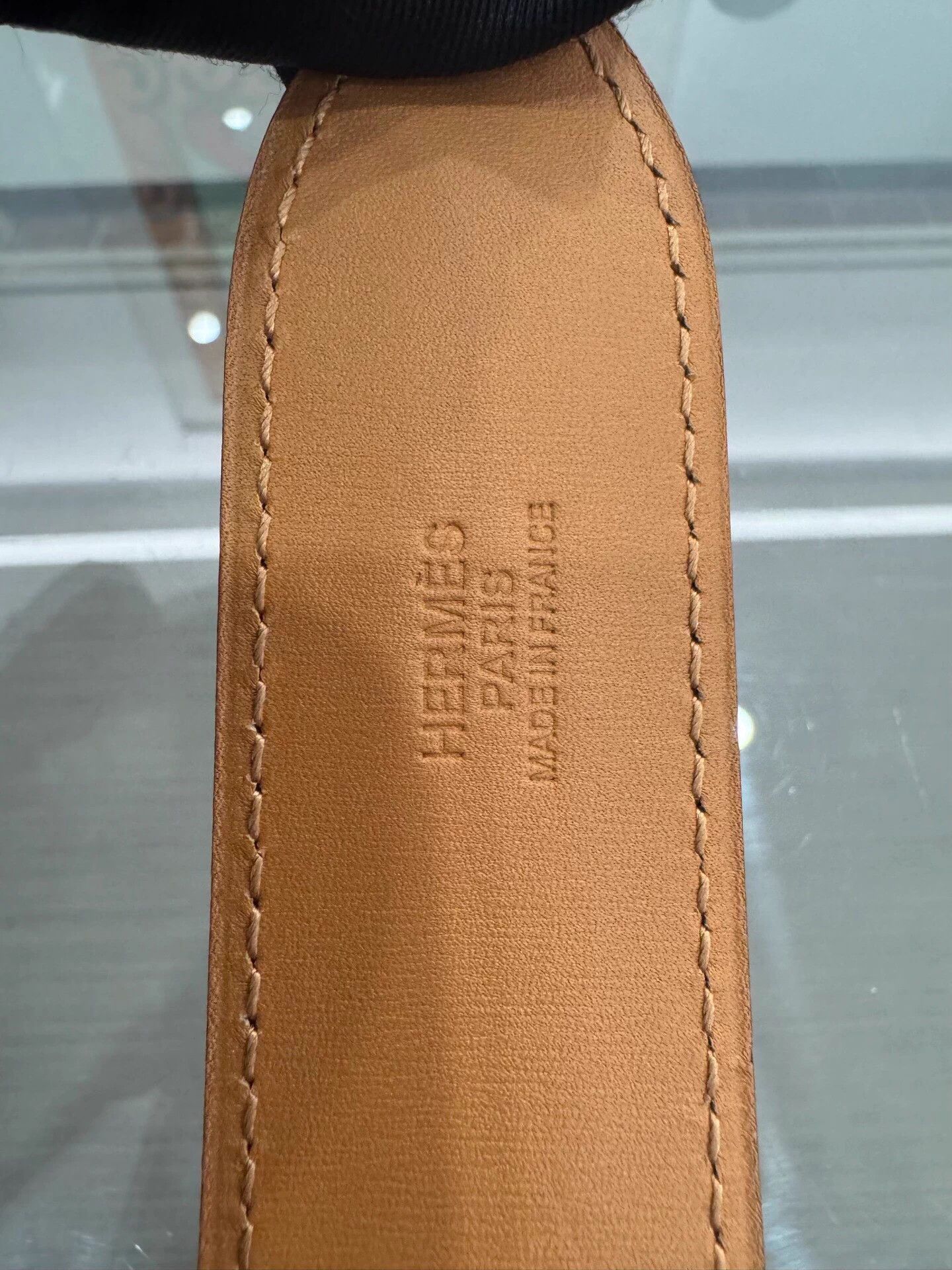 Hermes Hermes 8cm Blue & Brown Silver Embossed Buckle Belt 90cm Size ONE SIZE - 8 Thumbnail