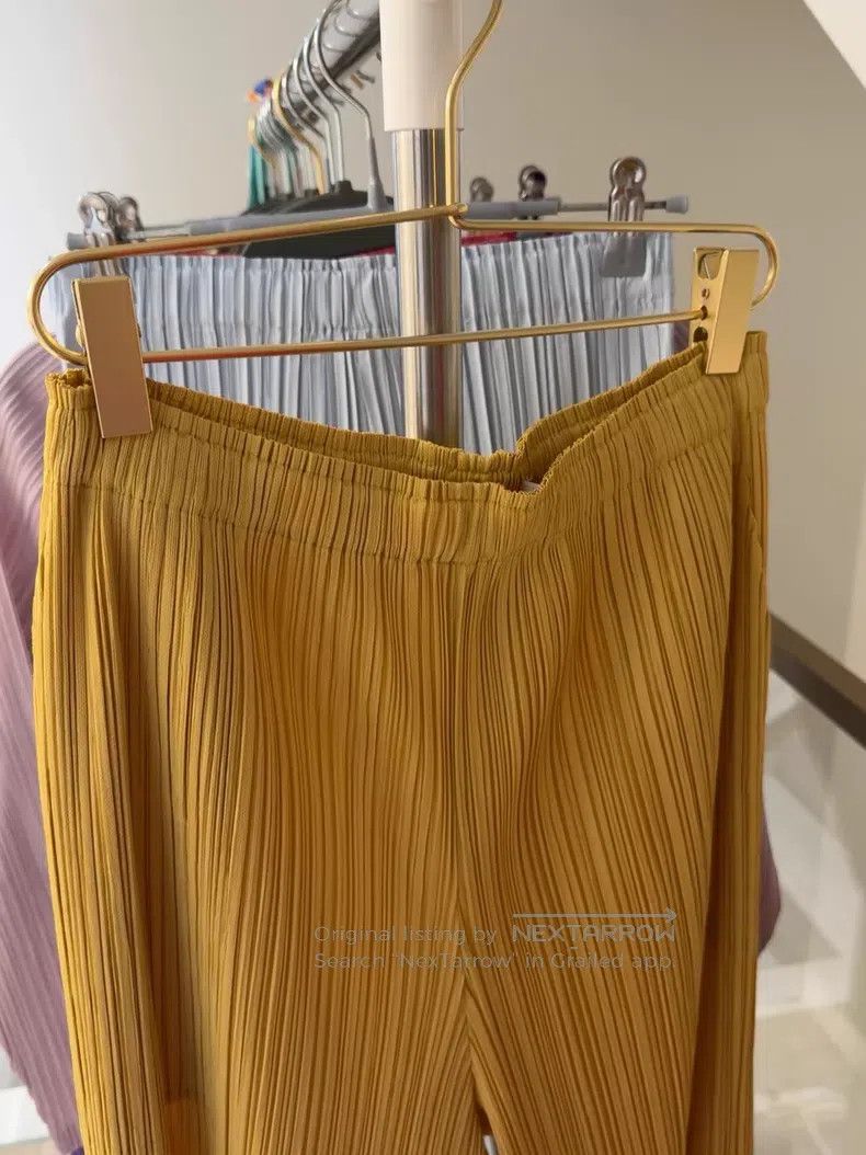 Issey Miyake Issey Miyake SIZE:3 Yellow Ruched Pants Size 42" / US 20 - 2 Thumbnail