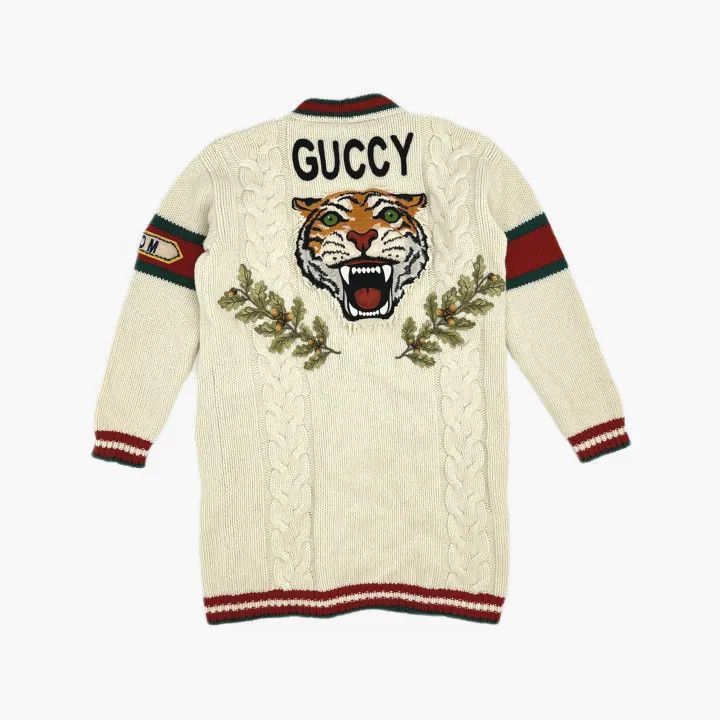 Gucci Gucci Gucci Cable Knit Cardigan with Letter Design -2506 Size US XS / EU 42 / 0 - 1 Thumbnail