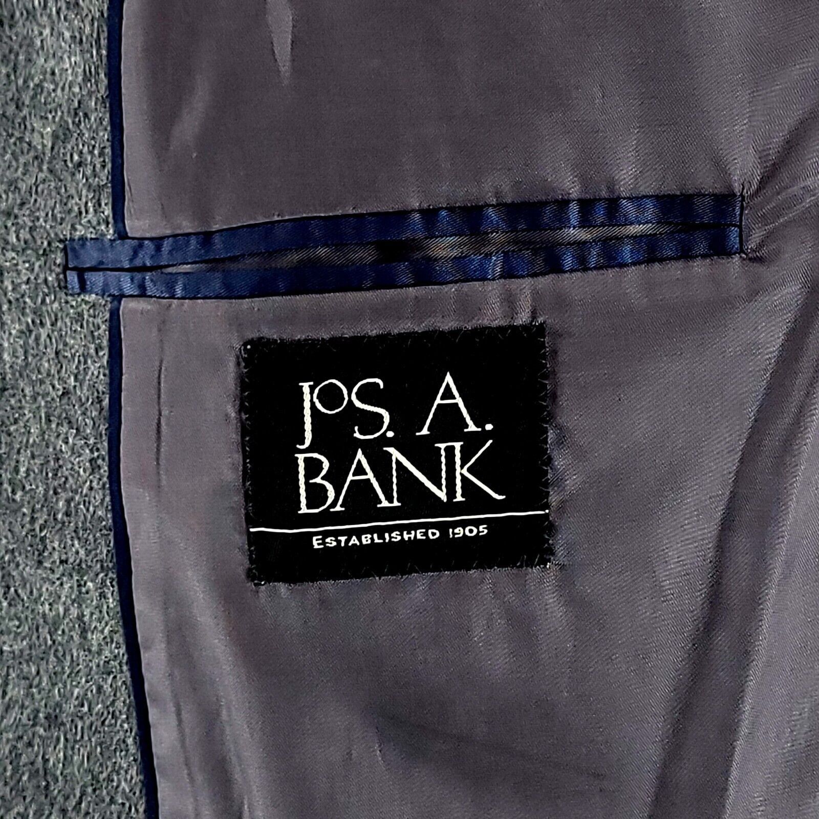 Jos. A. Bank Jos A Bank Flannel Wool Cashmere Gray 2 Button Sport Coat 42 Size 42S - 8 Thumbnail