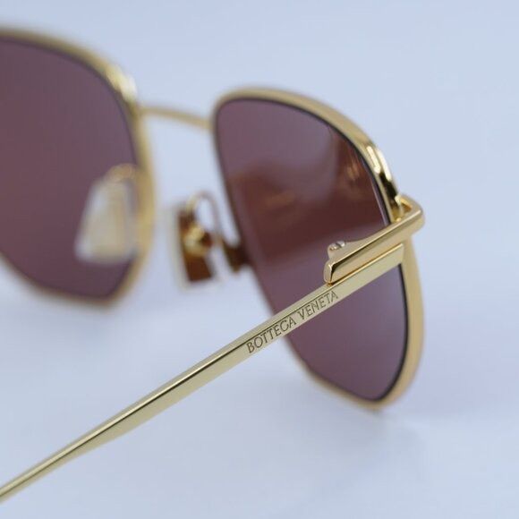 Bottega Veneta 🕶️ New Bottega Veneta BV1301S 003 Sunglasses - Gold Frame Size ONE SIZE - 8 Thumbnail