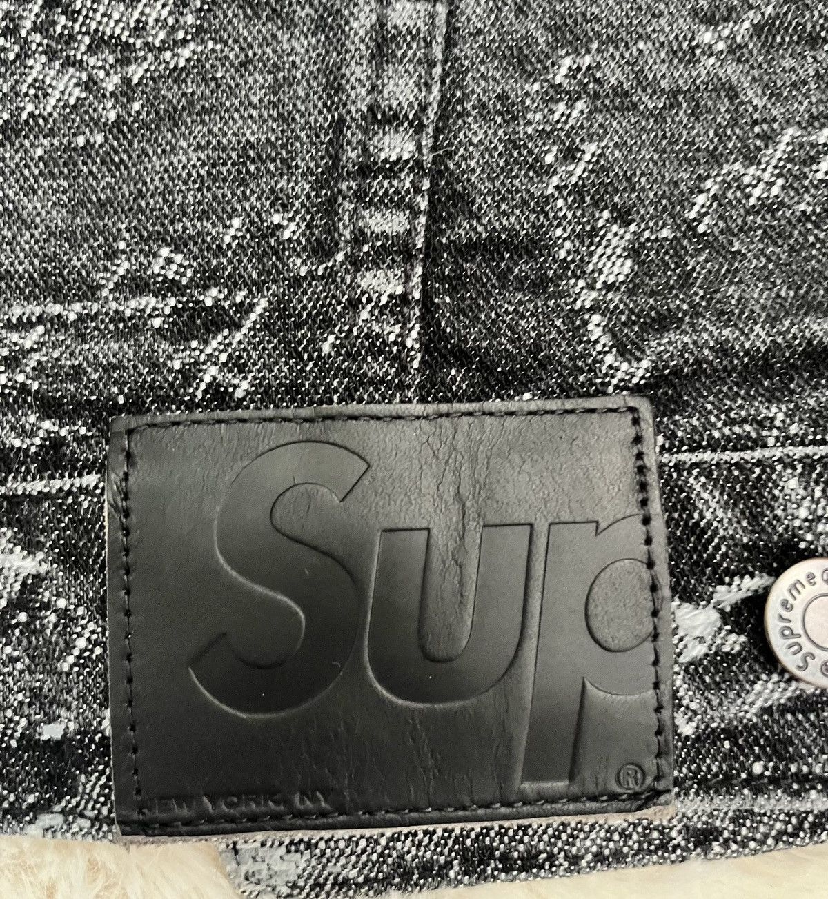 Supreme Supreme Archive Denim Jacquard Trucker Jacket Black XL Size US XL / EU 56 / 4 - 3 Thumbnail