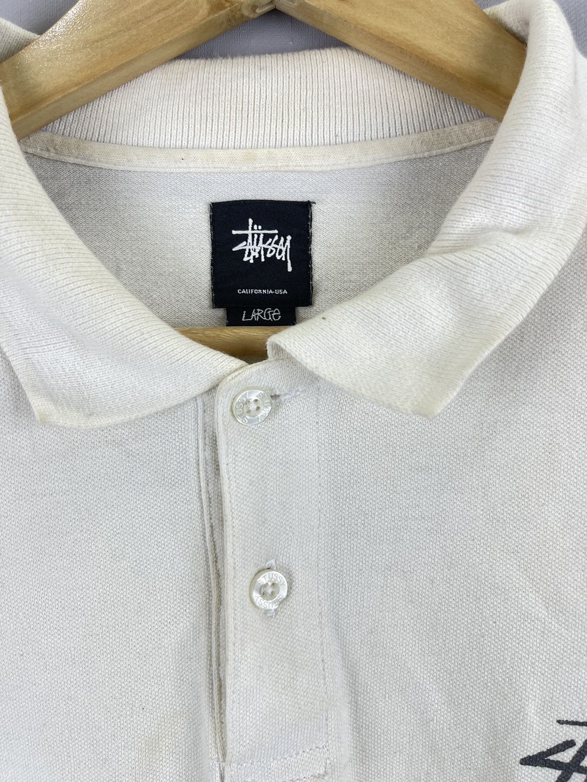 Stussy Vintage STUSSY Country Big Logo White Polos Tshirt Size US M / EU 48-50 / 2 - 3 Thumbnail