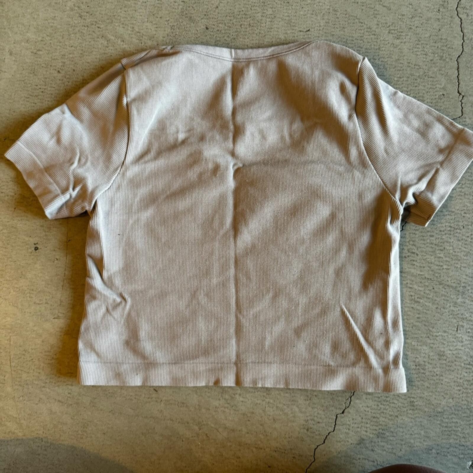 Garbage TV Garage / Sasha Seamless Scoop Neck Tee / Taupe M Size M / US 6-8 / IT 42-44 - 5 Thumbnail