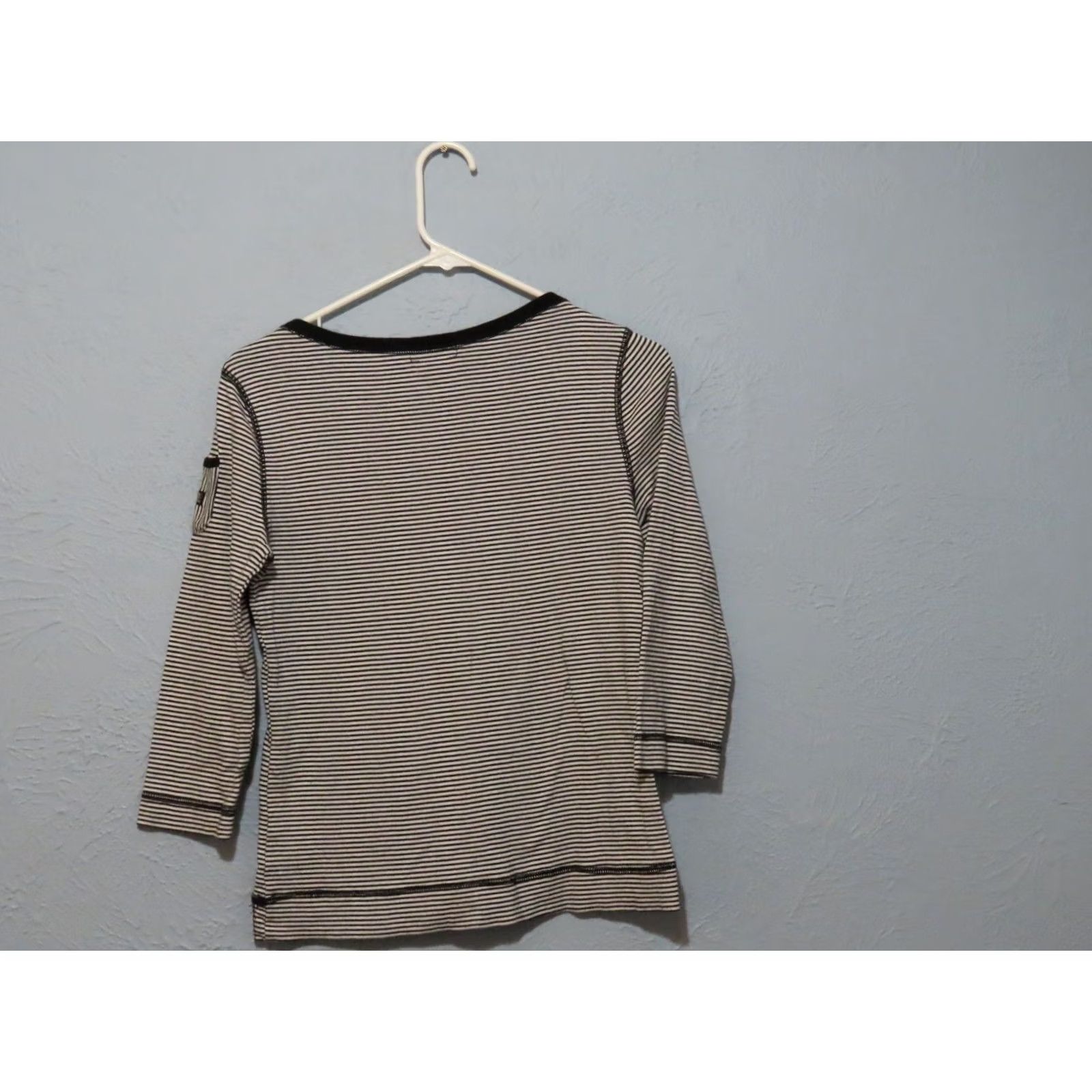 Ralph Lauren Ralph Lauren Black White Striped Knit Boat Neck 3/4 Sleeve Women’s M Top Size M / US 6-8 / IT 42-44 - 7 Thumbnail