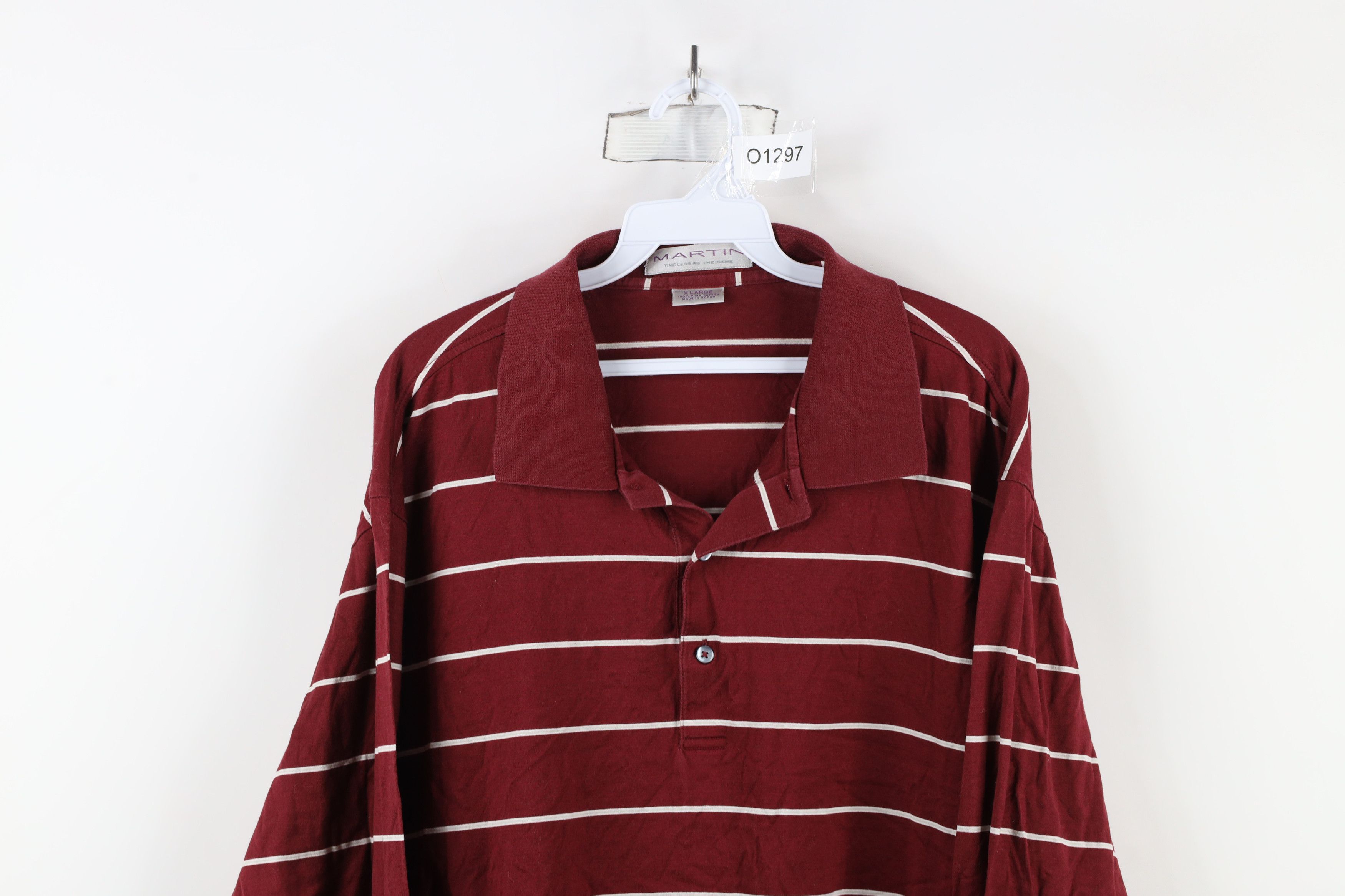 Vintage Vintage 90s Streetwear Pima Cotton Long Sleeve Polo Shirt Size US XL / EU 56 / 4 - 2 Thumbnail