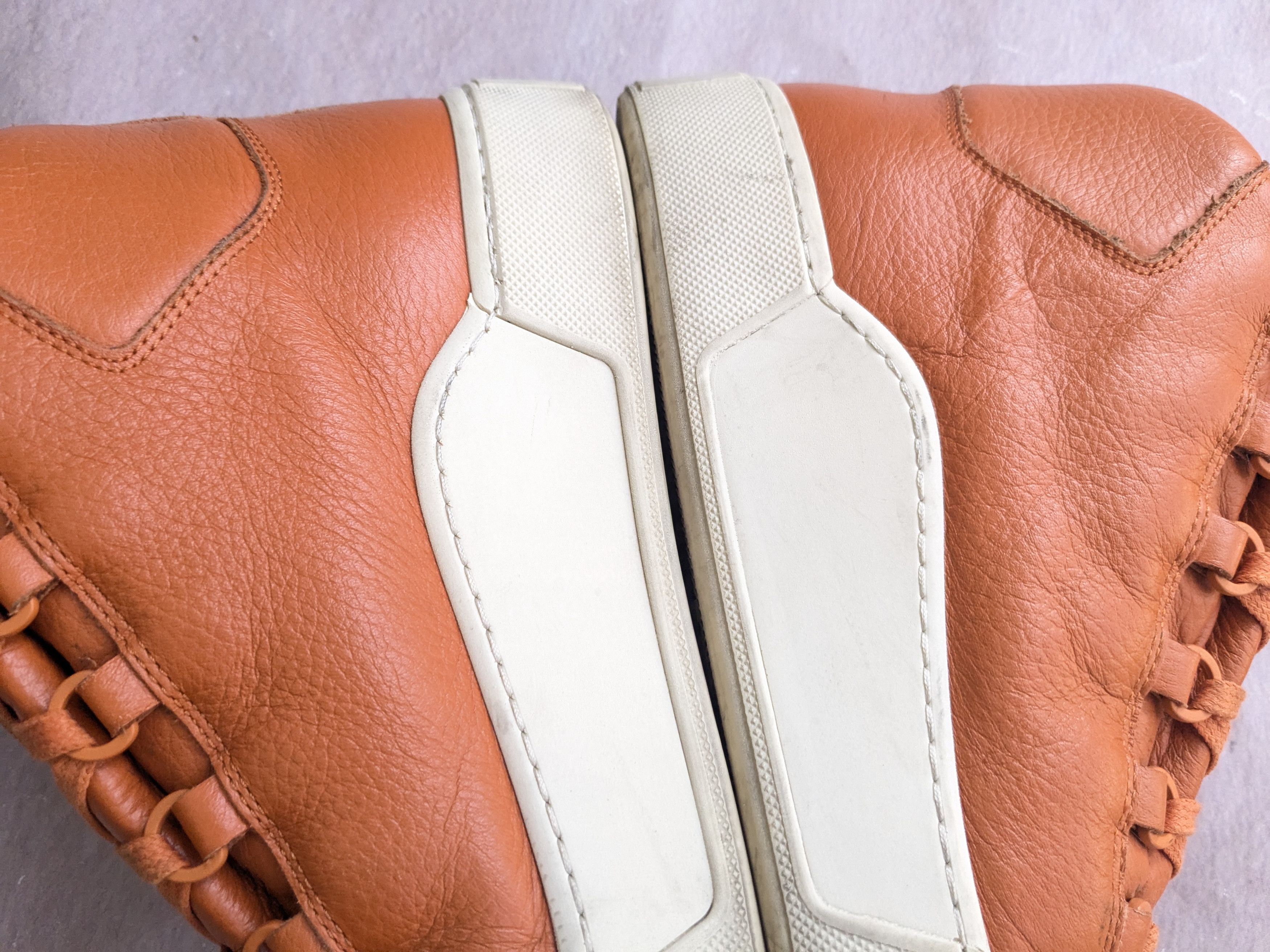 Balenciaga Balenciaga Arena Orange White High Tops Leather 9 Lace Up Size US 9 / EU 42 - 10 Thumbnail