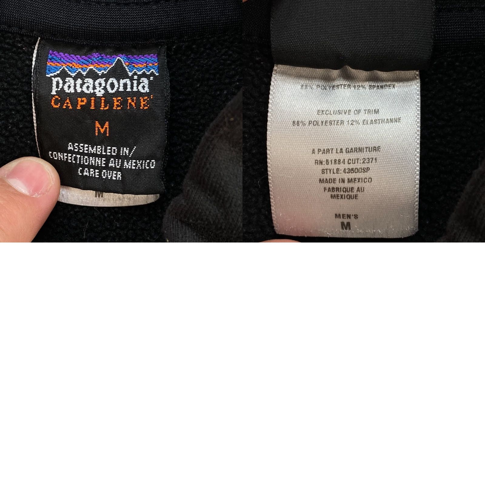Patagonia Patagonia Capilene Black Fleece Mens Medium 1/4 Zip Mock Neck Pullover Top Size US M / EU 48-50 / 2 - 8 Thumbnail