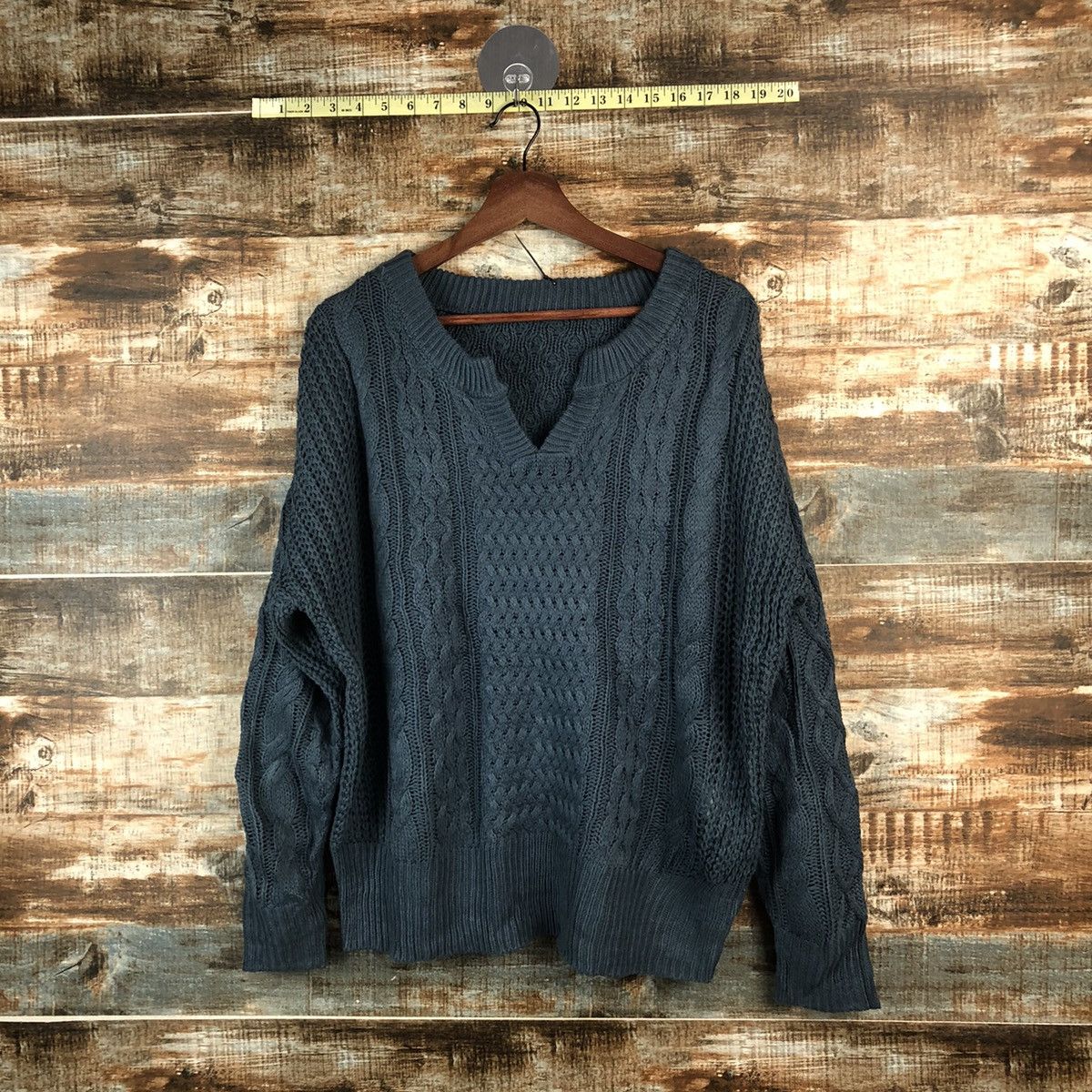 Homespun Knitwear × Japanese Brand DL Japan Vintage sweatshirt Green cable Knitwear #C500 Size US L / EU 52-54 / 3 - 1 Thumbnail