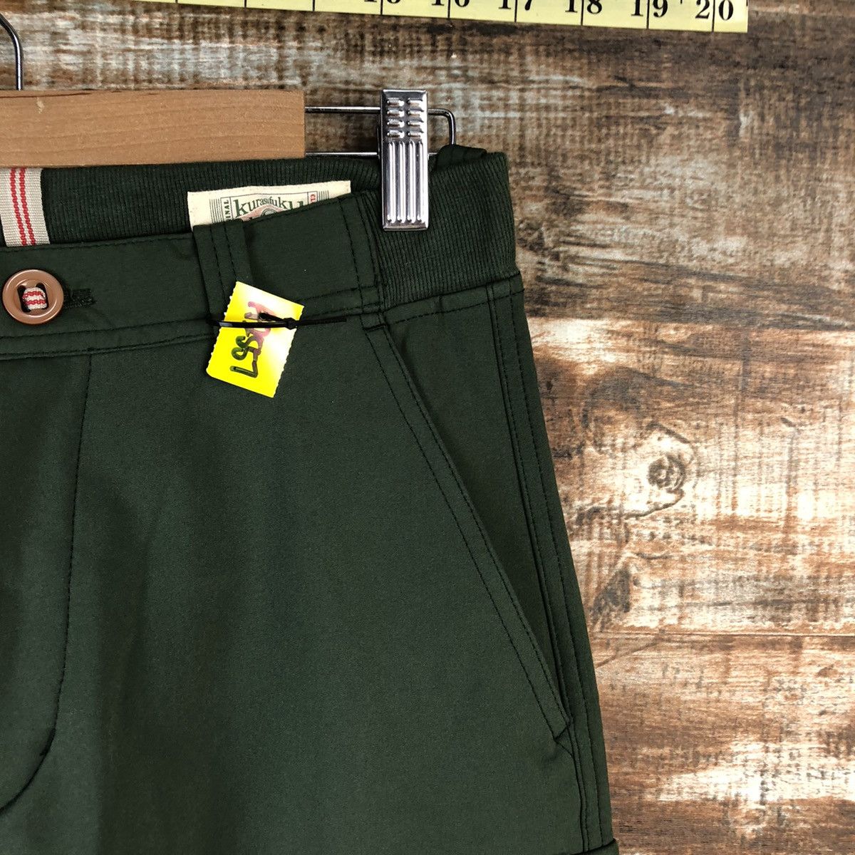 Japanese Brand Kurasufuku workwear Green Cargo Multipocket Pants #A2557 Size US 27 - 8 Thumbnail