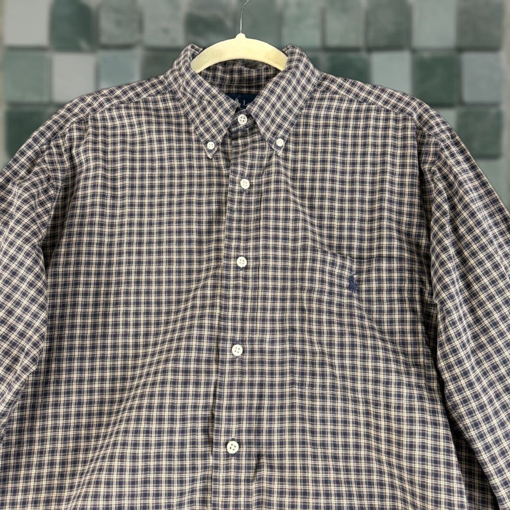 Ralph Lauren Ralph Lauren Button-Down Shirt Mens M Brown Plaid Classic Fit Long Sleeve Size US M / EU 48-50 / 2 - 1 Thumbnail