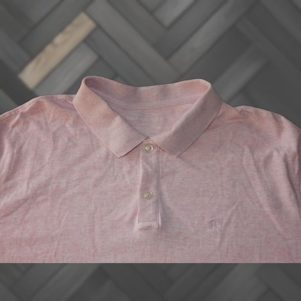 Banana Republic VINTAGE Banana Republic Men's Polo Shirt Size L Short Sleeve Pink Solid Casual Size US L / EU 52-54 / 3 - 1 Thumbnail