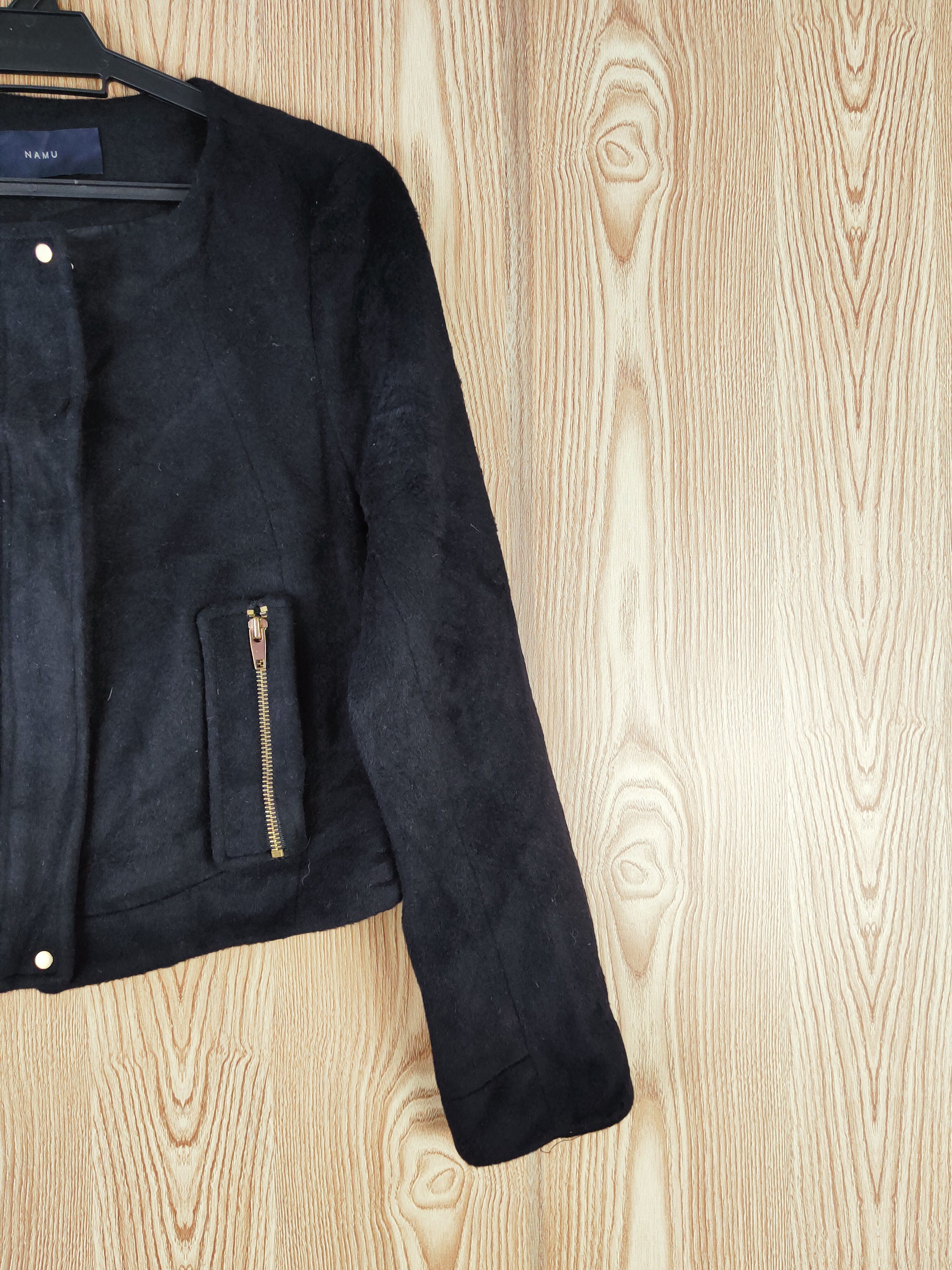 Japanese Brand × Vintage Artists Design 💥 Namu Black Wool Cropped Jackets Size S / US 4 / IT 40 - 5 Thumbnail
