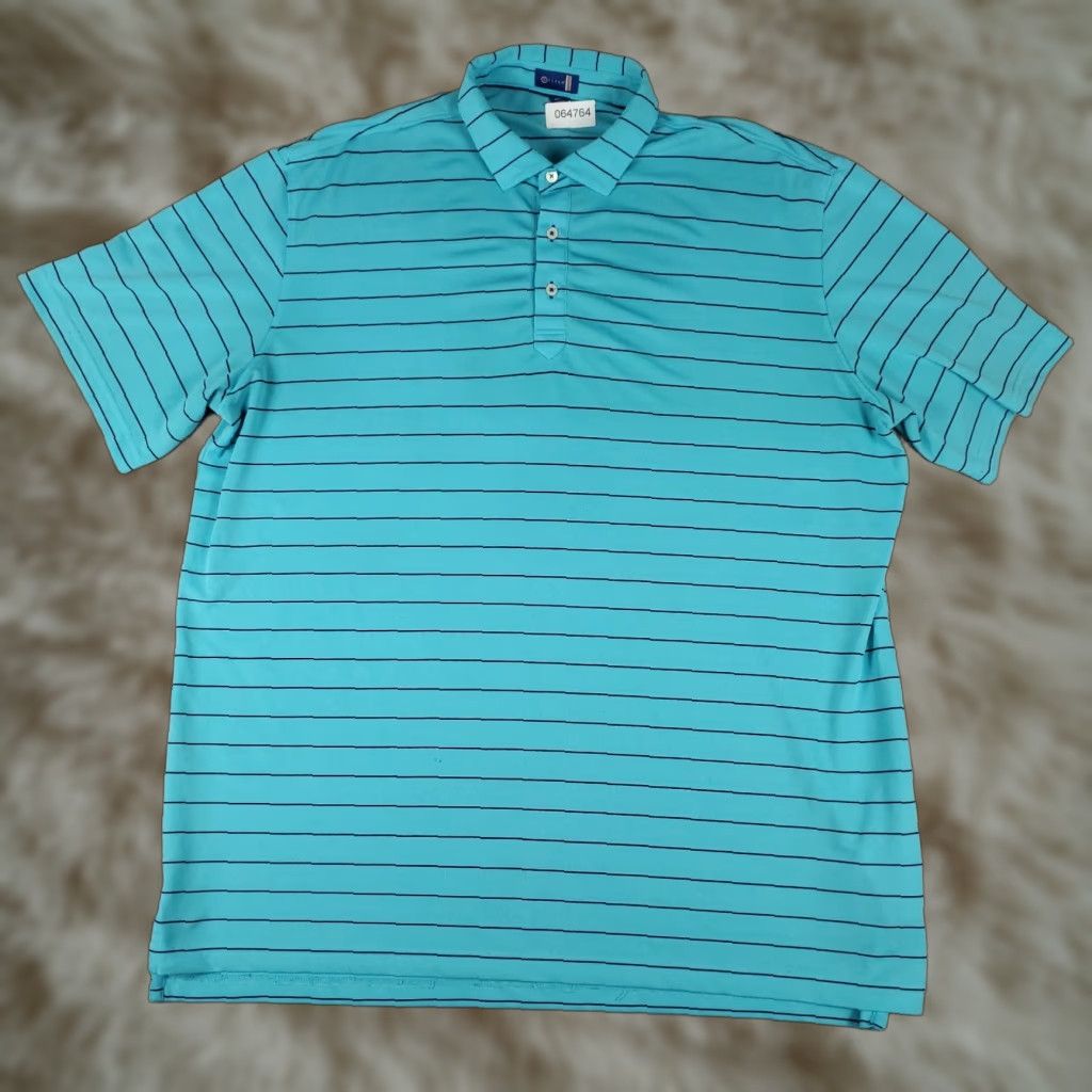 Vintage Stitch Polo Shirt Size 2XL Blue Striped Golf Casual Short Sleeve Mens Size US XXL / EU 58 / 5 - 1 Thumbnail
