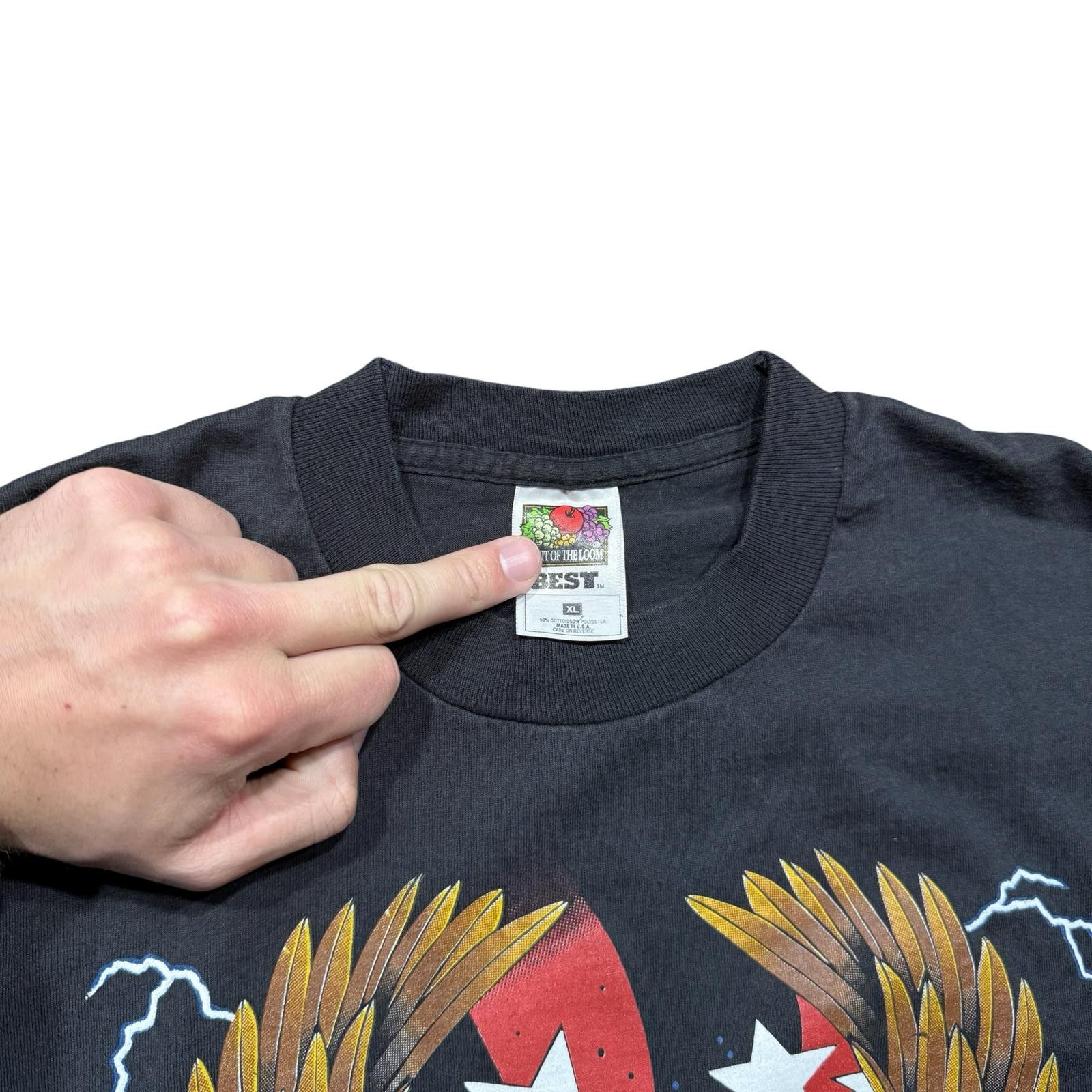 Designer Vintage Born Wild Bahamas Eagle Graphic T-Shirt Size US XL / EU 56 / 4 - 2 Thumbnail