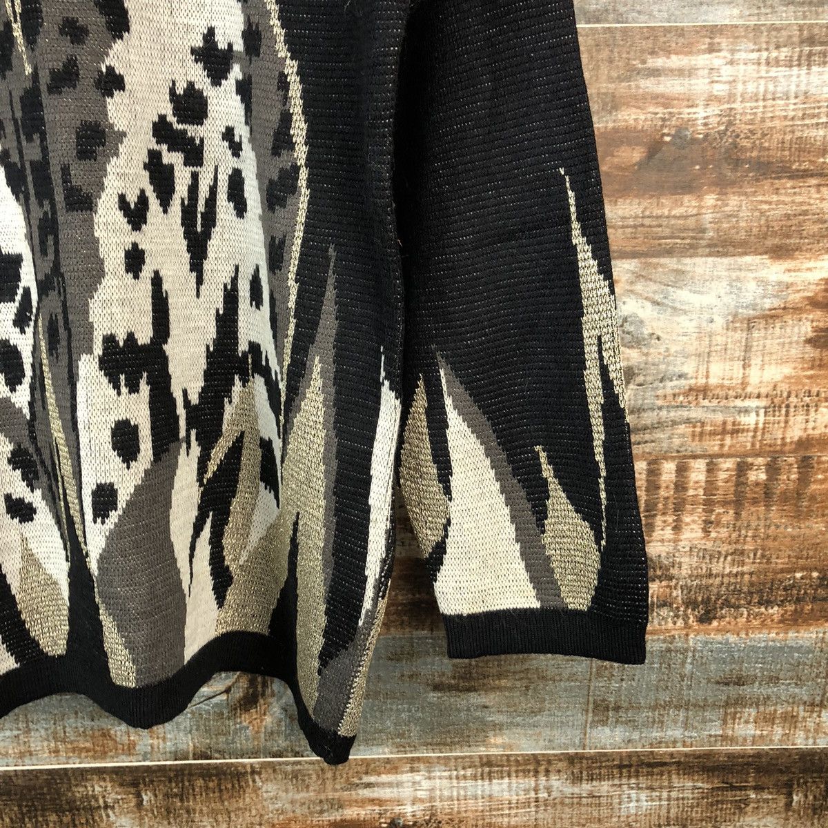 Vintage Japan vintage leopard love Black Knitwear #A1733 Size M / US 6-8 / IT 42-44 - 8 Thumbnail