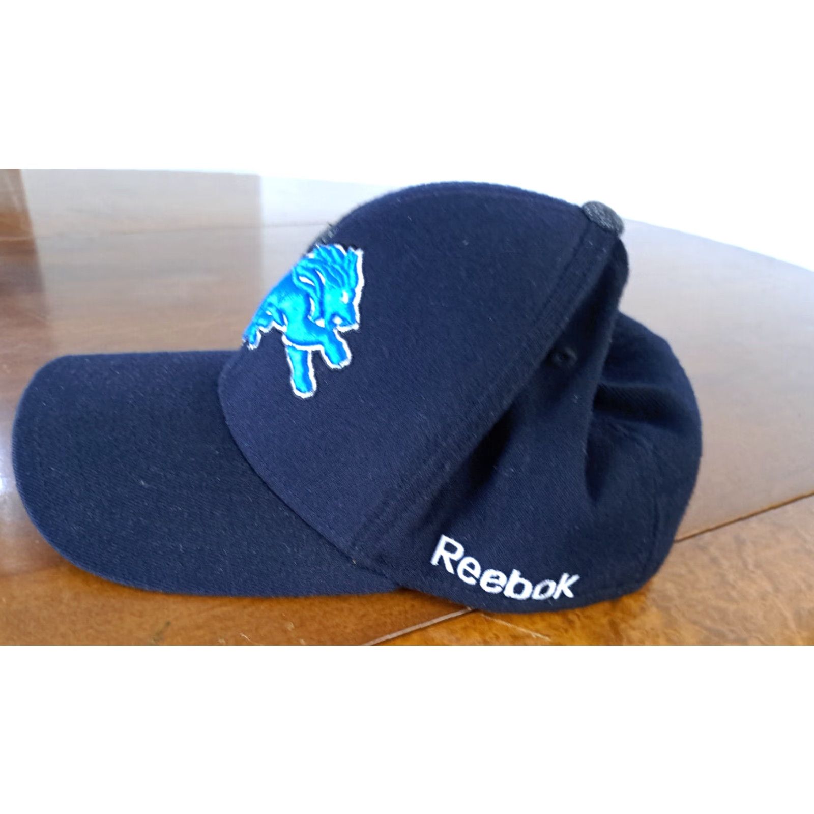 Reebok Reebok Hat Detroit Lions Black Fitted Small/Medium Baseball Cap Men Baseball Cap Small/Medium Black Lions Reebok Hat Sports Mens Size ONE SIZE - 5 Thumbnail