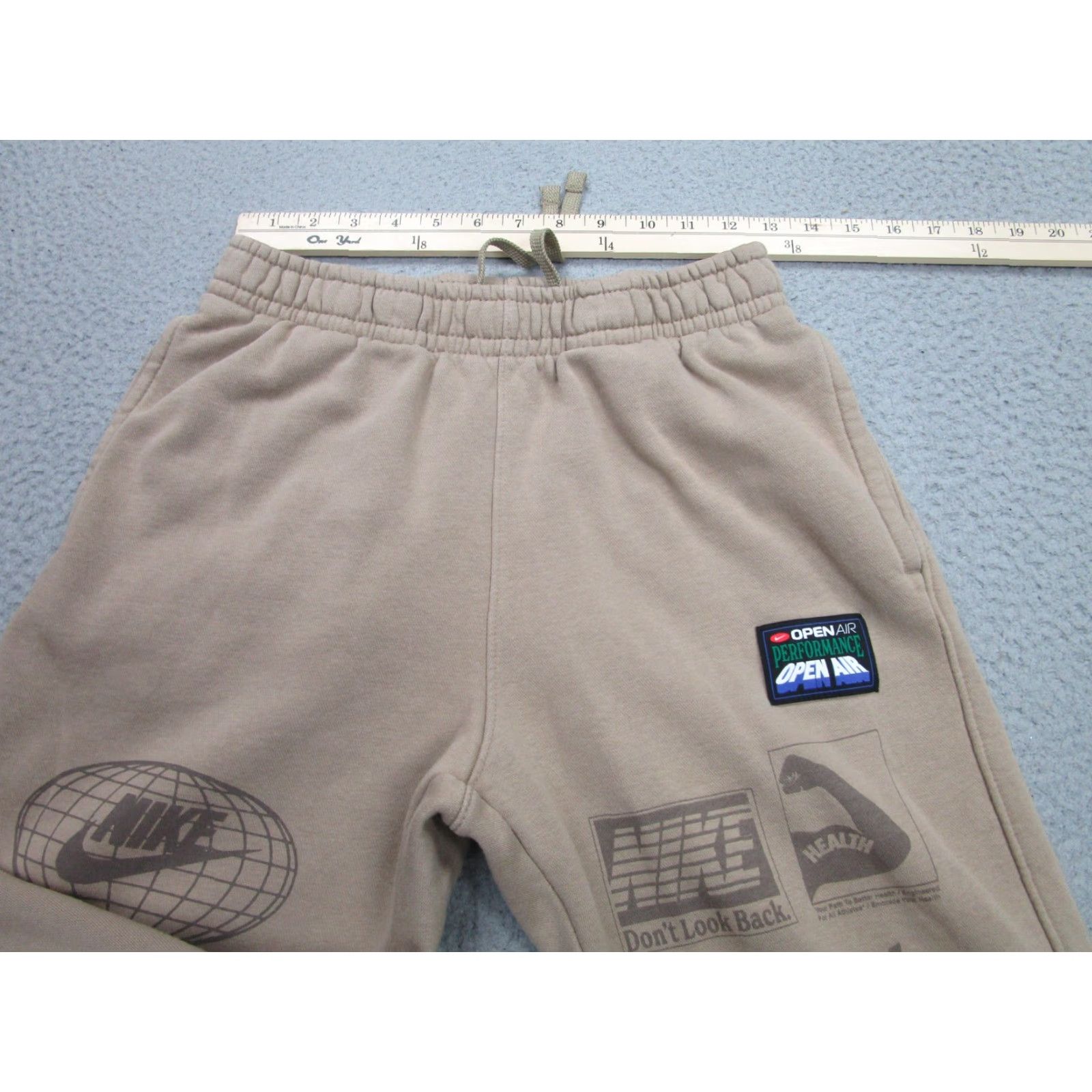 Nike Nike Pants Mens Small Tan Open Air Performance Fleece Sweatpants Joggers Graphic Size US 29 - 7 Thumbnail