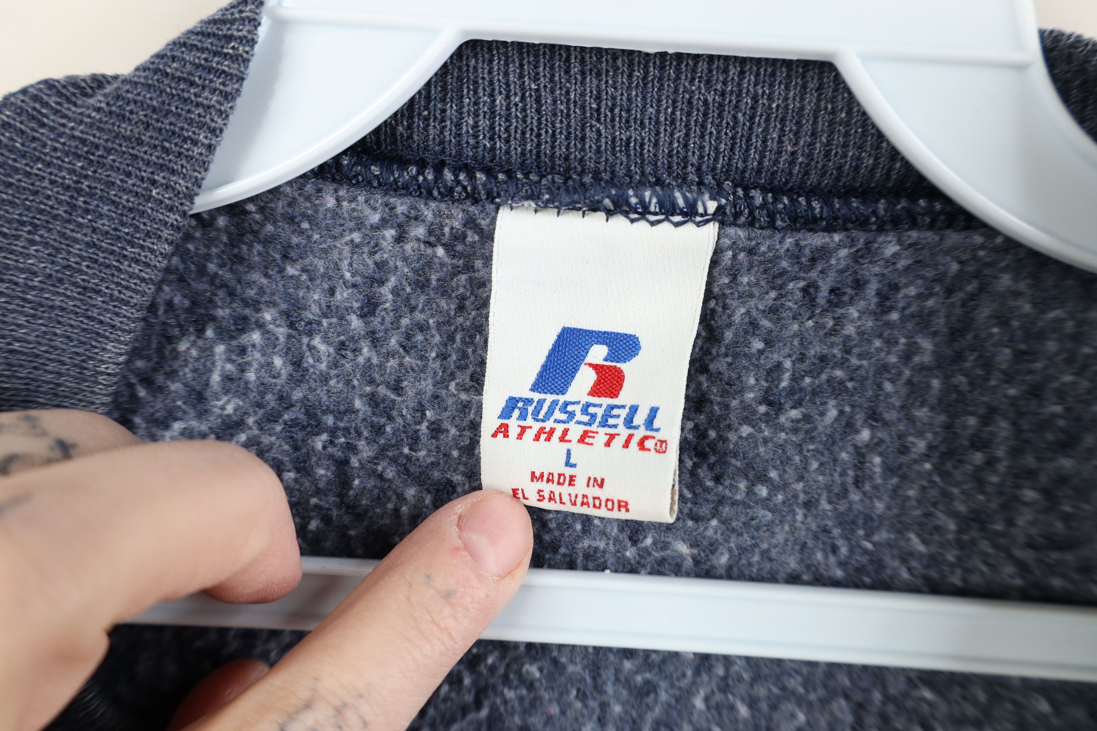 Russell Athletic Vintage 90s Russell Athletic Blank Cropped Sweatshirt Size L / US 10 / IT 46 - 9 Thumbnail