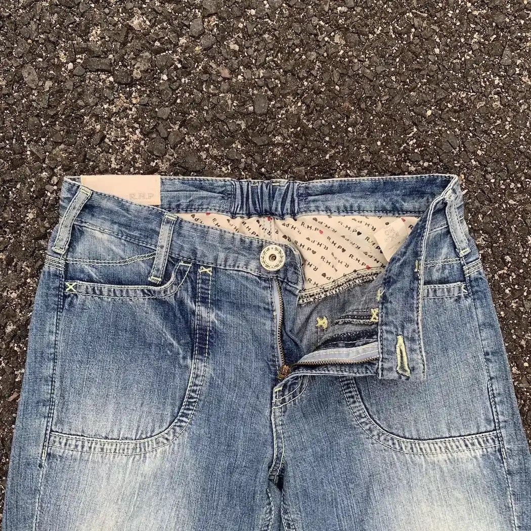 Buckle Black R.H.P Jeans Flare/Bootcut 30x30 Denim Faded Cinch Back Pants Size US 30 / EU 46 - 4 Thumbnail