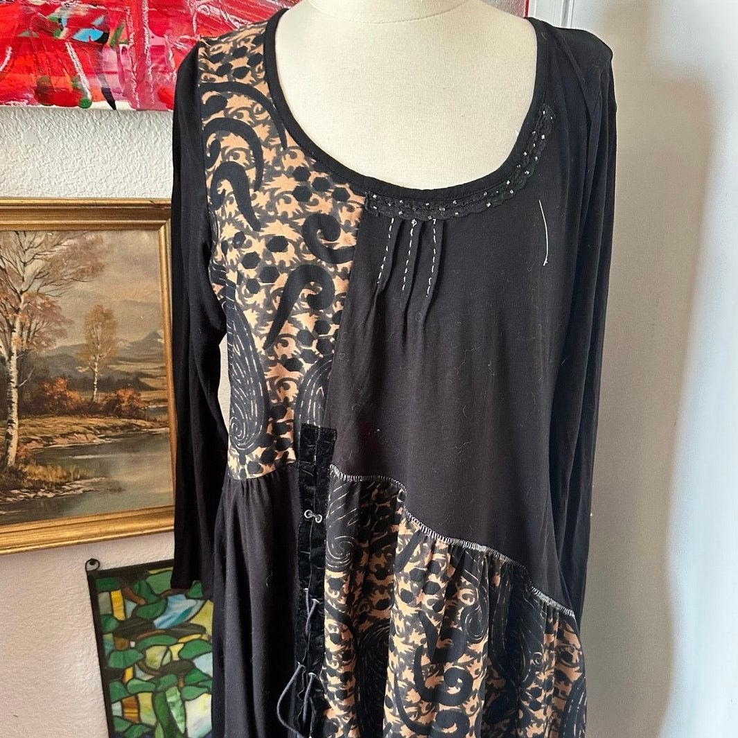 Other joe browns black and brown long sleeve fairy dress Size L / US 10 / IT 46 - 2 Thumbnail