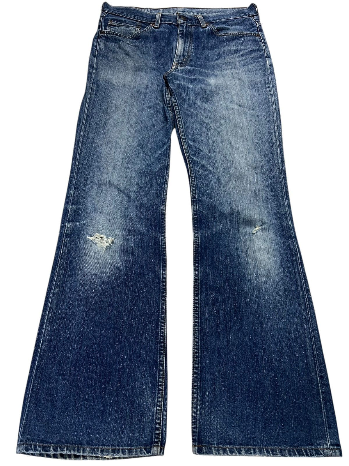 Jean × Levi's × Vintage 💥Flare💥Insane 90’s Style Levis 517 Distressed Faded Jean Size US 32 / EU 48 - 1 Thumbnail