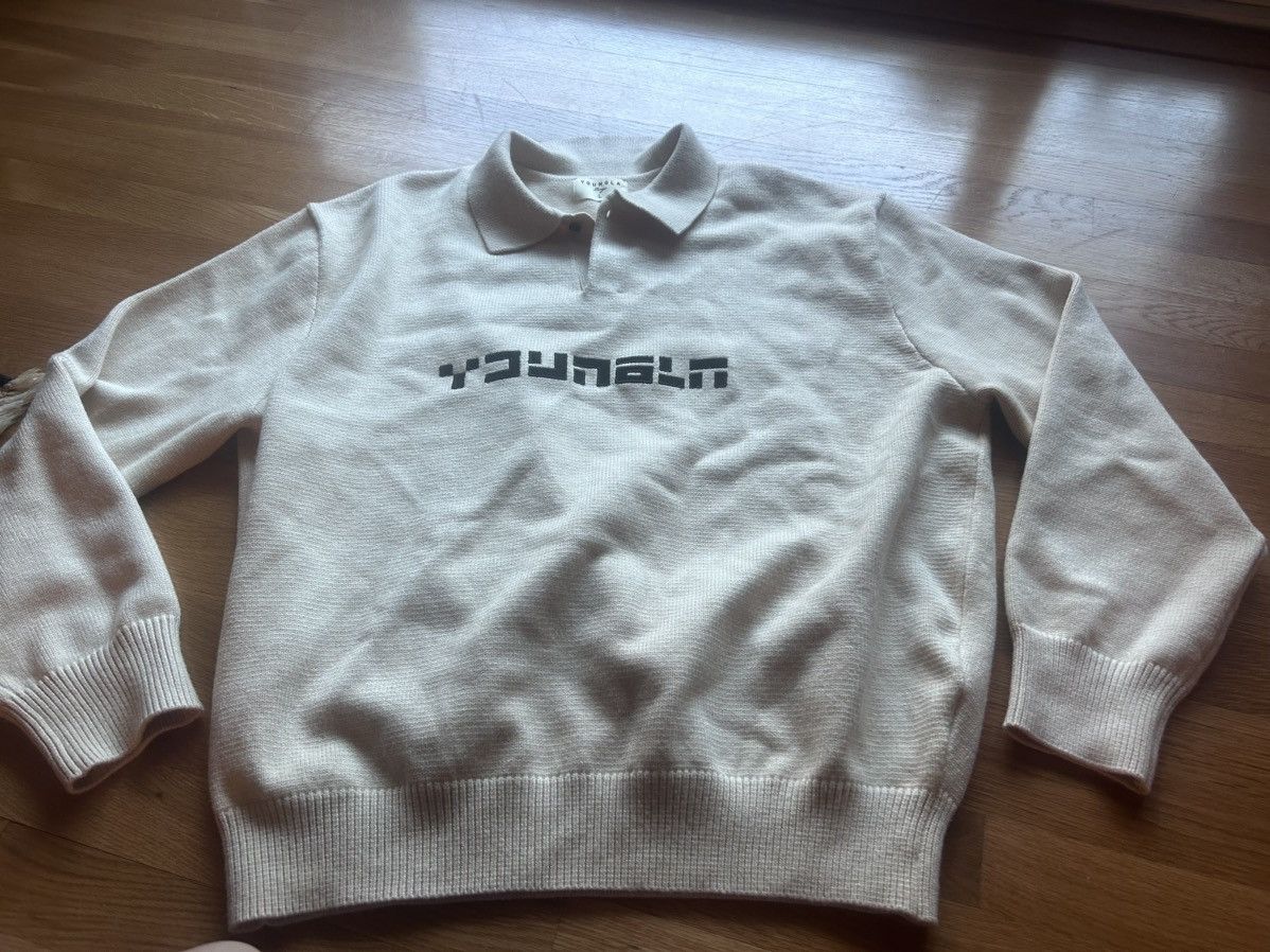 YoungLA YoungLA cotton knit sweater cream mens large Size US L / EU 52-54 / 3 - 2 Thumbnail