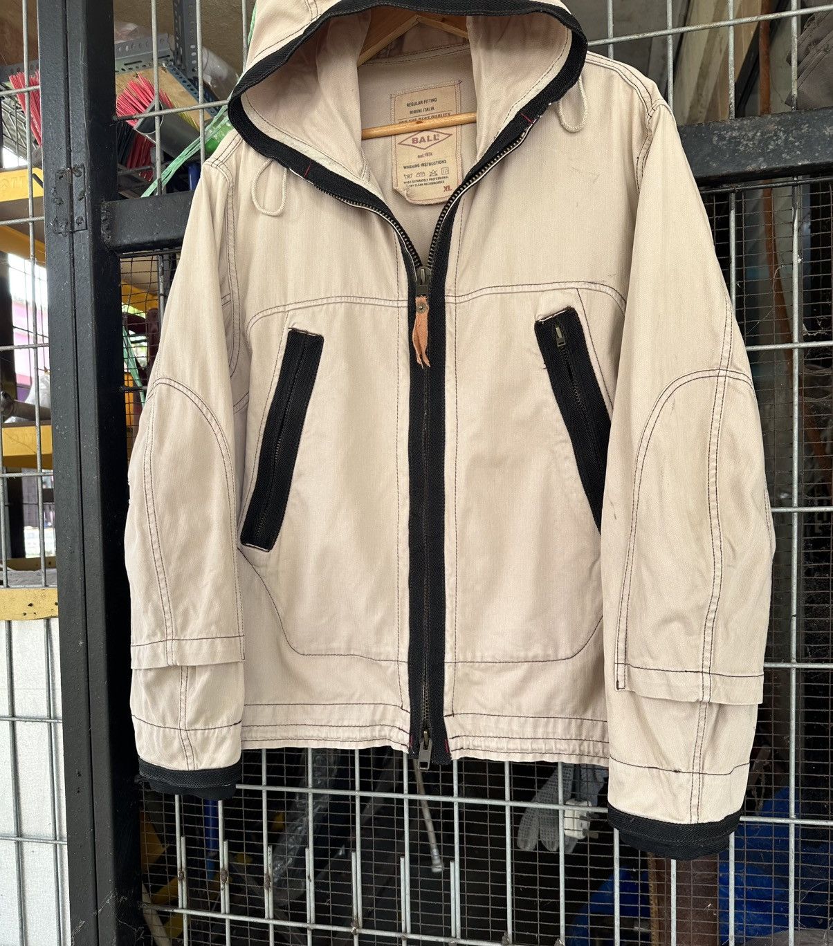 Vintage 👹Vintage Ball Hooded Utility Jacket Size US L / EU 52-54 / 3 - 4 Thumbnail