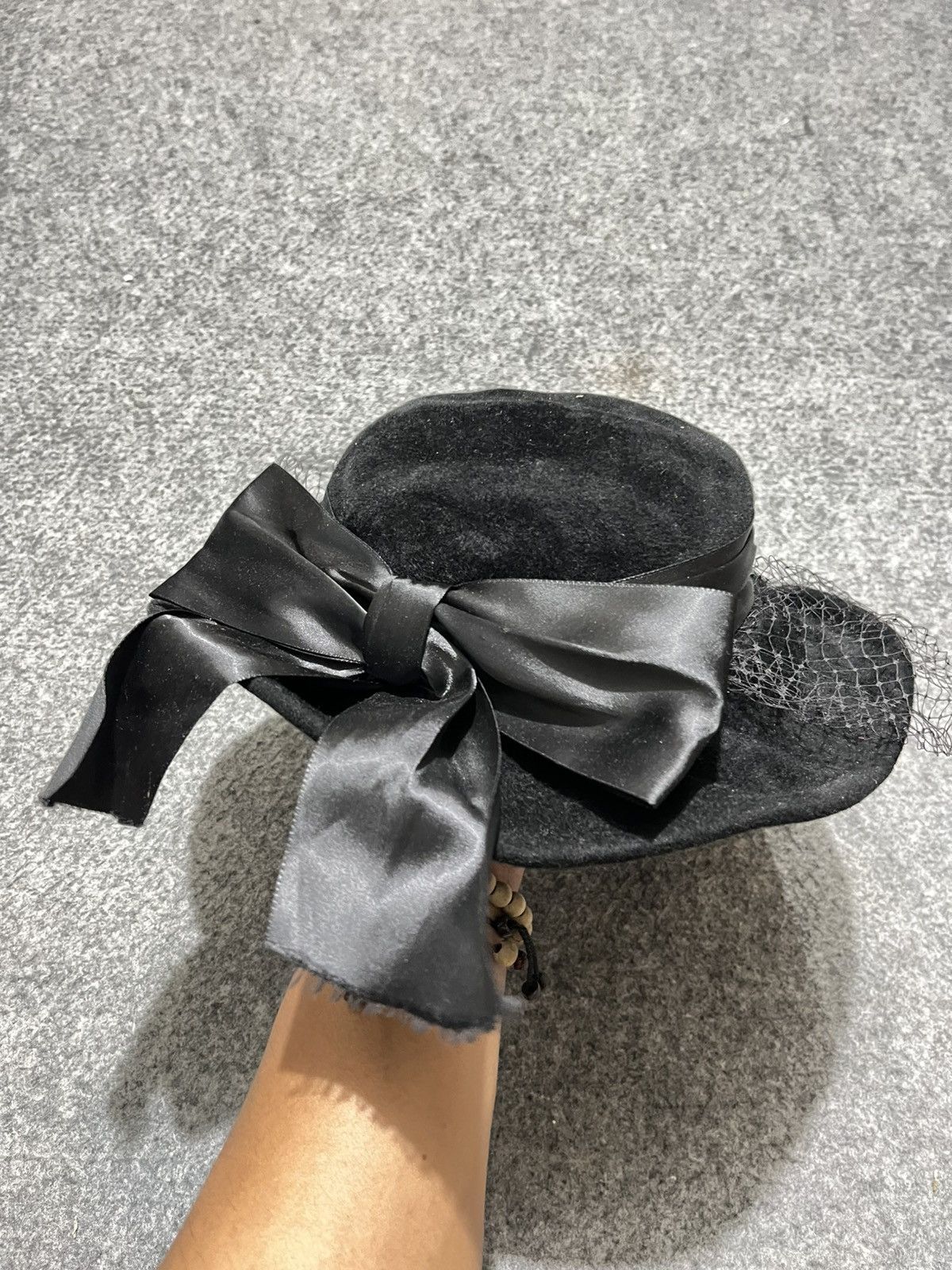 Other Vintage 60s Betmar Veil Wool Hat Black USA Size ONE SIZE - 3 Thumbnail