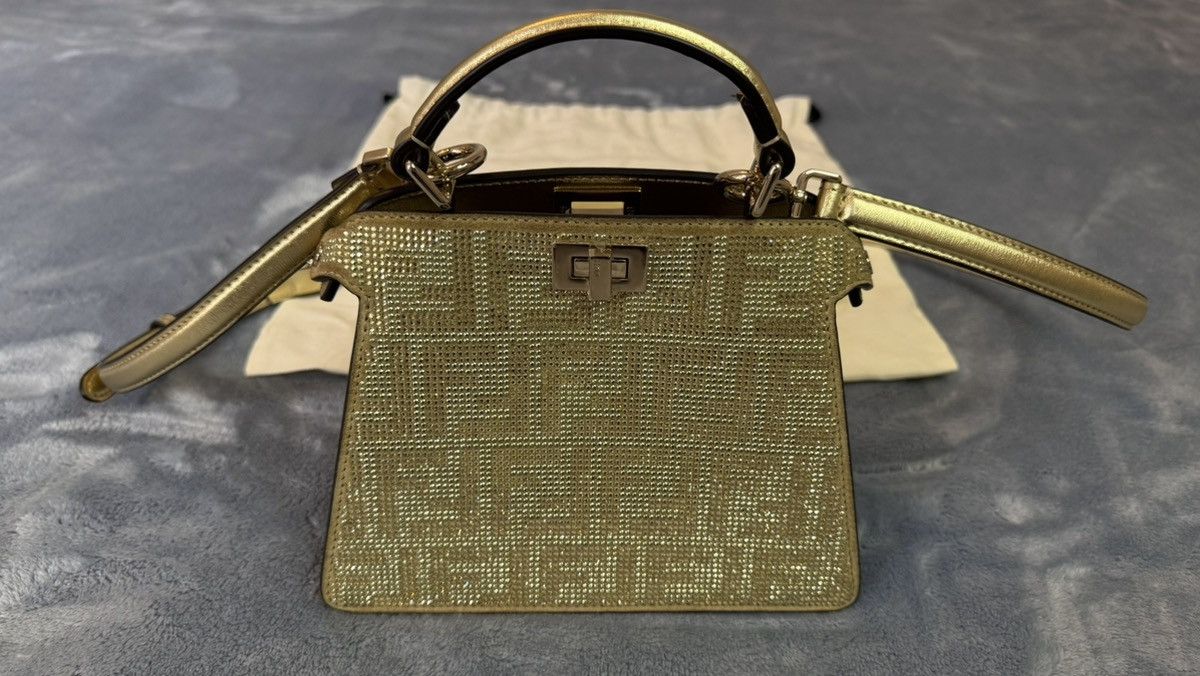 Fendi Fendi Crystal Vitello Laminato FF Petite Peekaboo I See U Size ONE SIZE - 1 Thumbnail