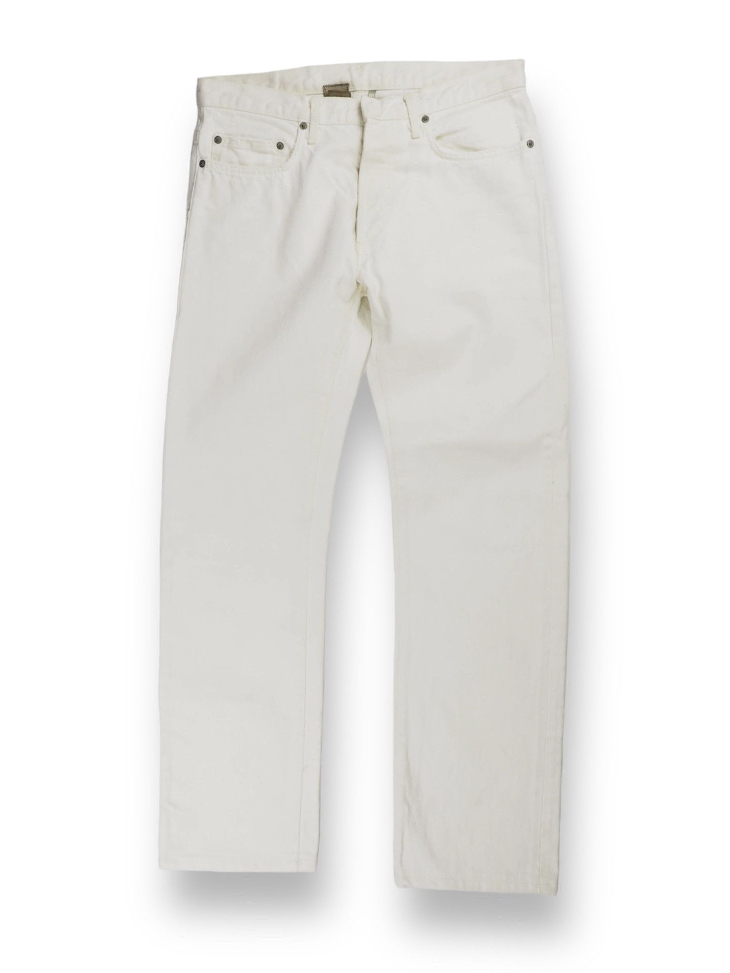 image of Dior Homme White Denim Pants, Men's (Size 30)