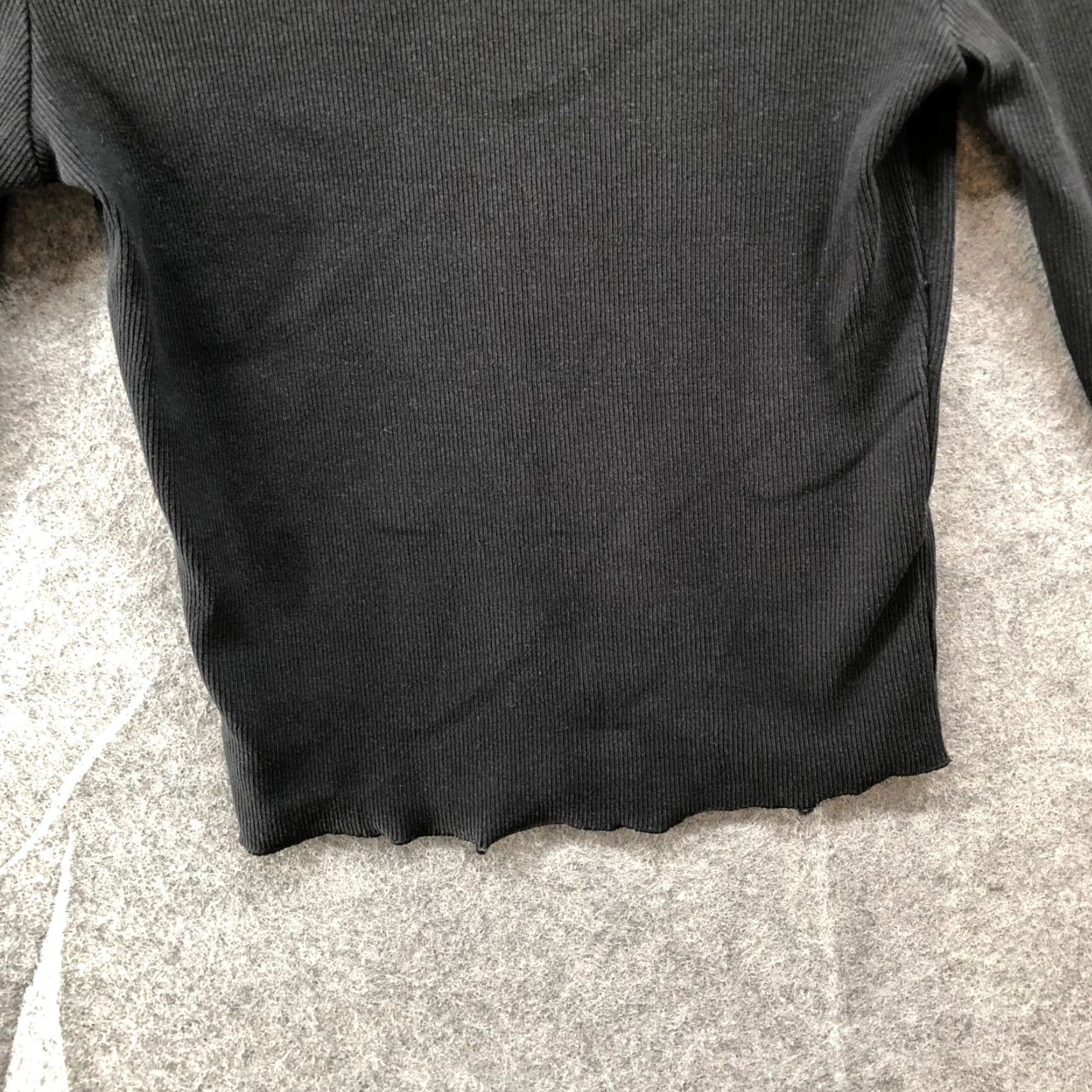Zara Zara Mock Neck T Shirt Womens S Black Ribbed Cropped Fitted Cotton Blend Knit Short Sleeve Spain Vintage? No. (Remove N/A) Size S / US 4 / IT 40 - 4 Thumbnail